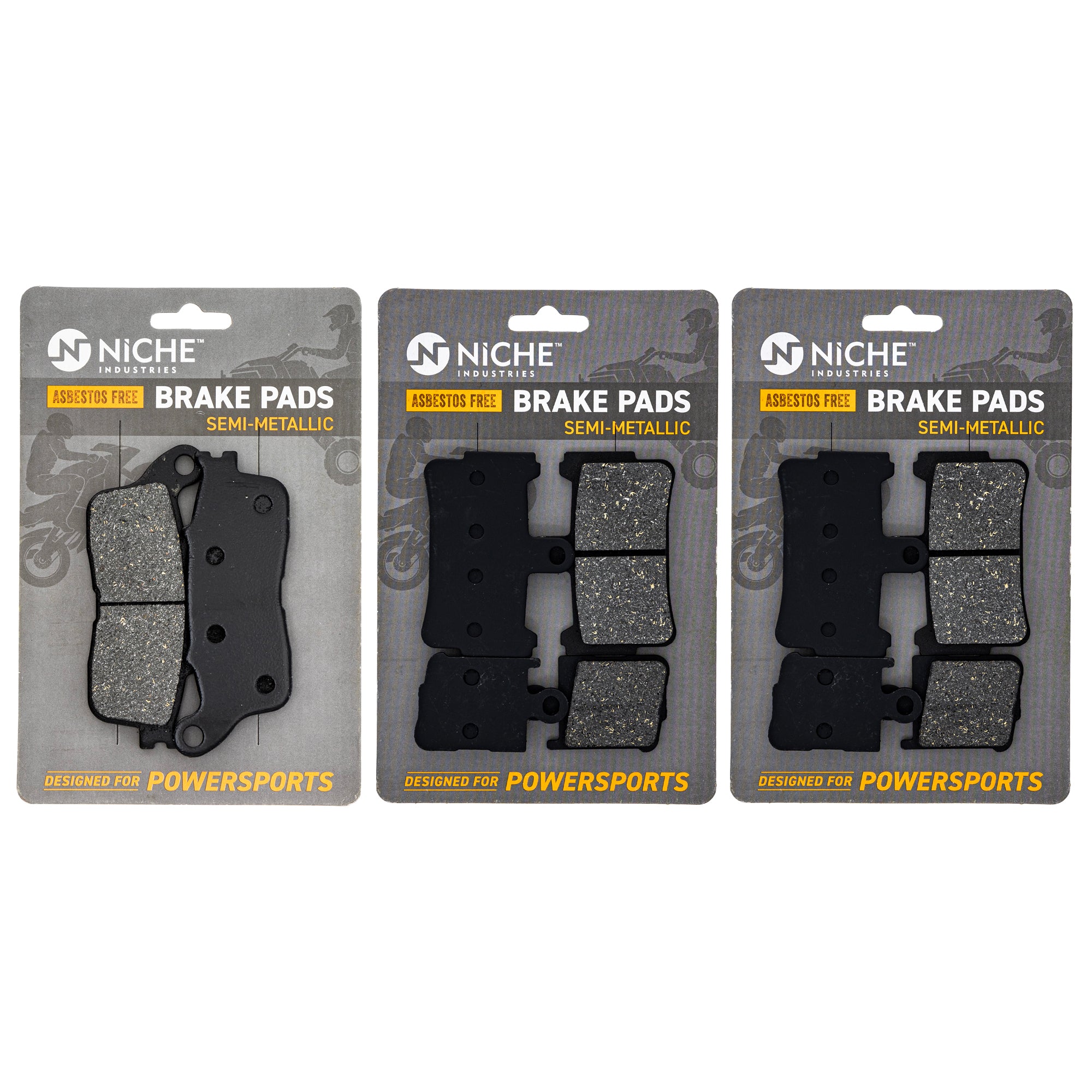 Semi-Metallic Brake Pad Set Front/Rear for zOTHER Honda Interceptor 06455-MGE-016 NICHE MK1002851