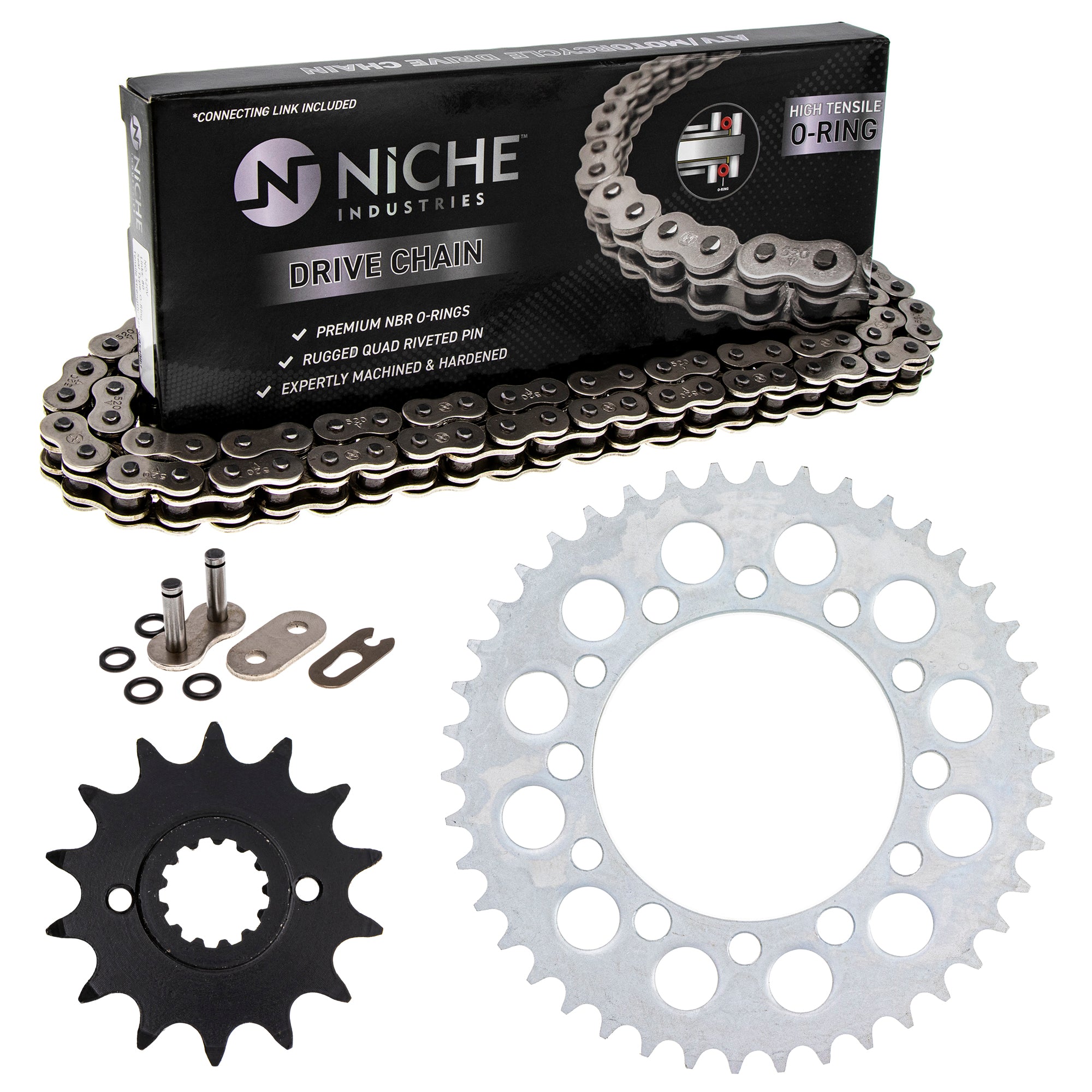Drive Sprockets & Chain Kit for zOTHER Kawasaki JT Sprocket Honda Ninja 92057-1472 NICHE MK1004220