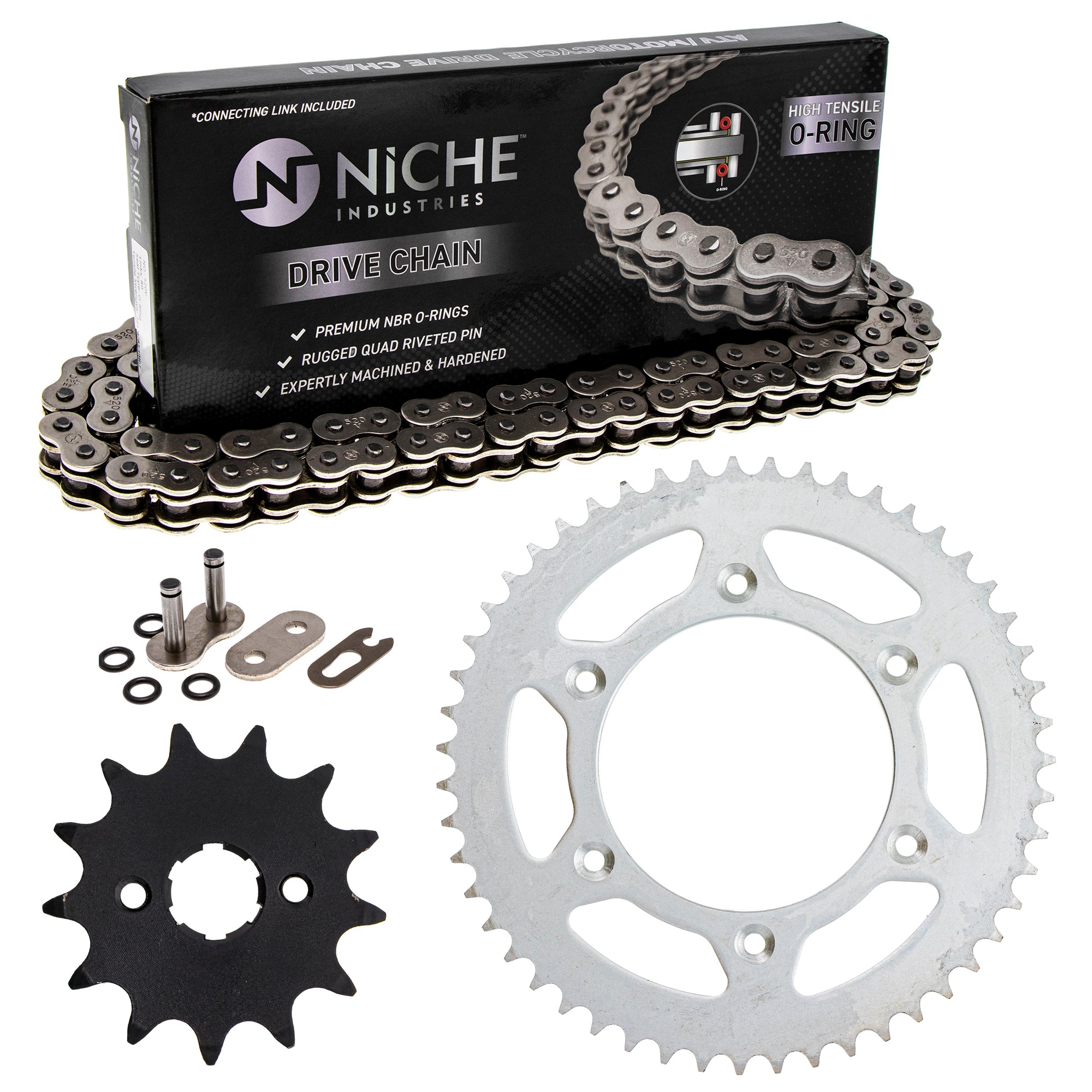 Drive Sprockets & Chain Kit for zOTHER JT Sprocket Honda Elsinore CR125R 40530-KCY-652 NICHE MK1004261
