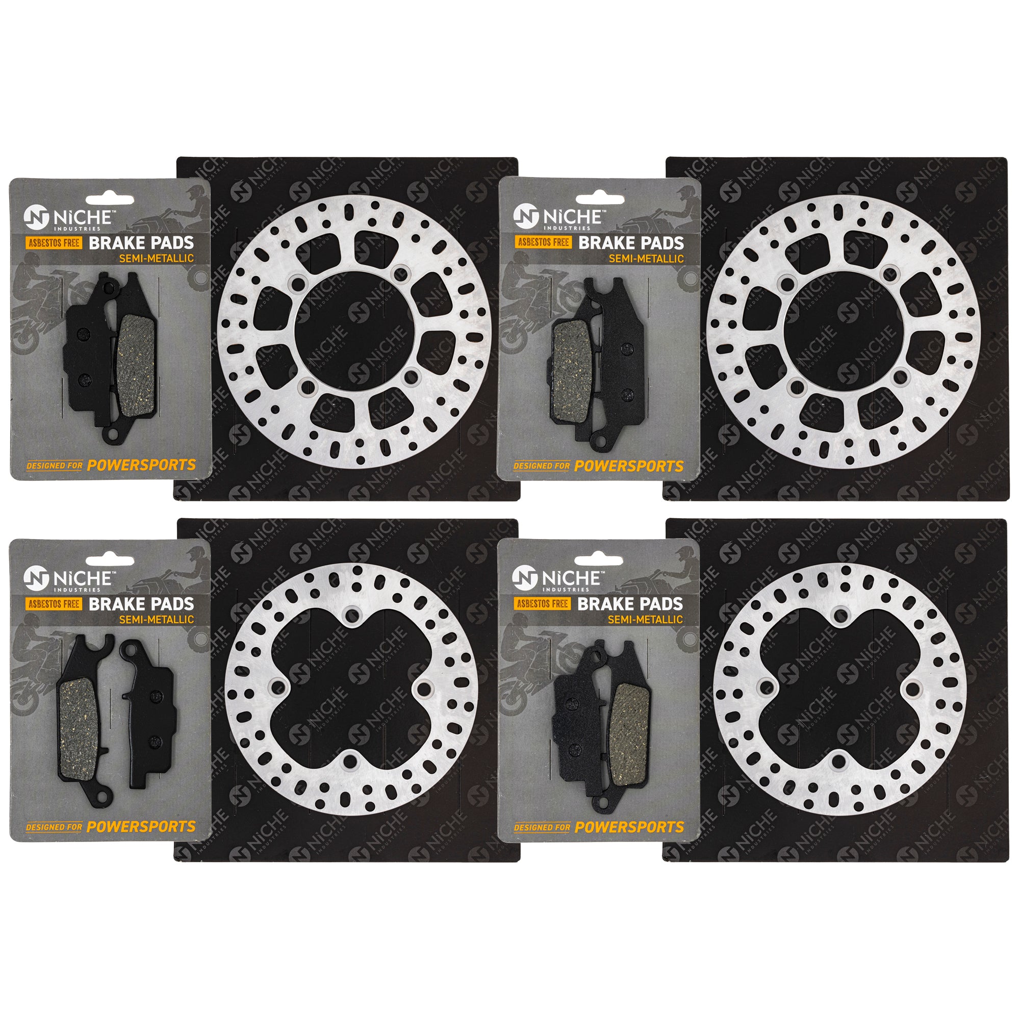 Brake Rotors & Pads Kit for zOTHER Victory Triumph KTM Harley Davidson Ducati BMW Grizzly NICHE MK1006570