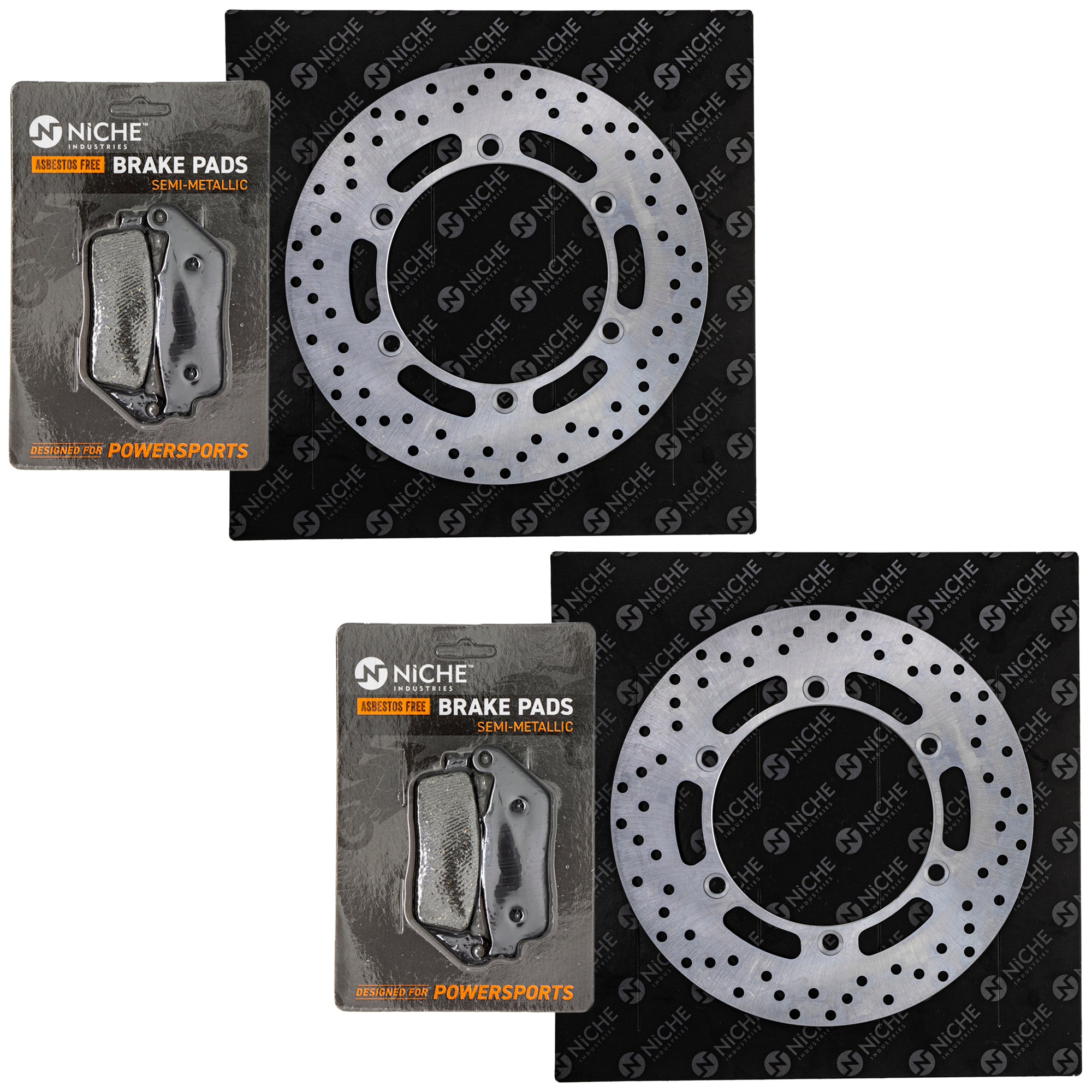 Front Brake Rotors and Pads Kit for zOTHER Polaris Pacific 69100-10840 59100-21870 NICHE MK1006658