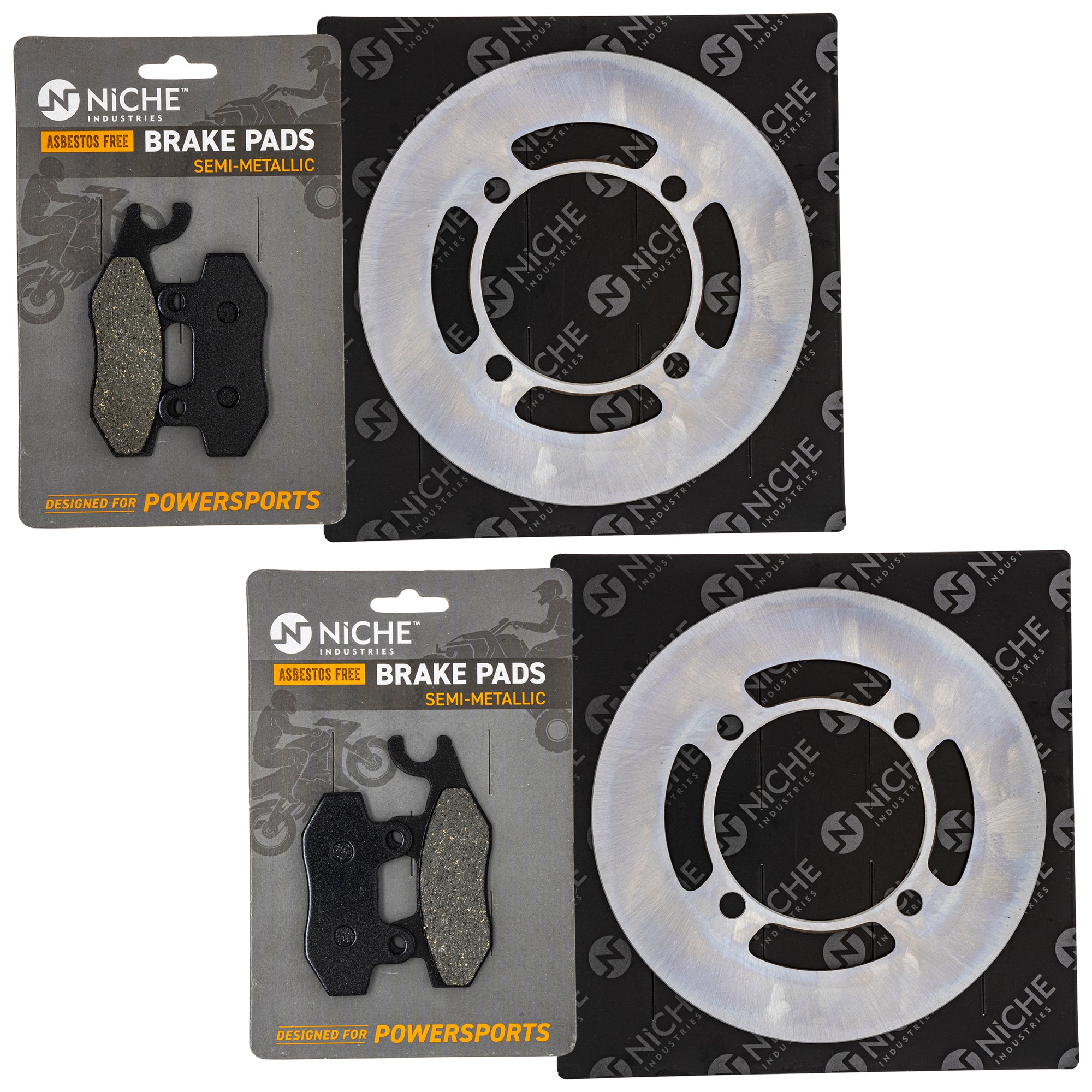 Rear Brake Rotors and Pads Kit for zOTHER GEM Rhino 715500336 43082-0082 43082-1094 NICHE MK1006771