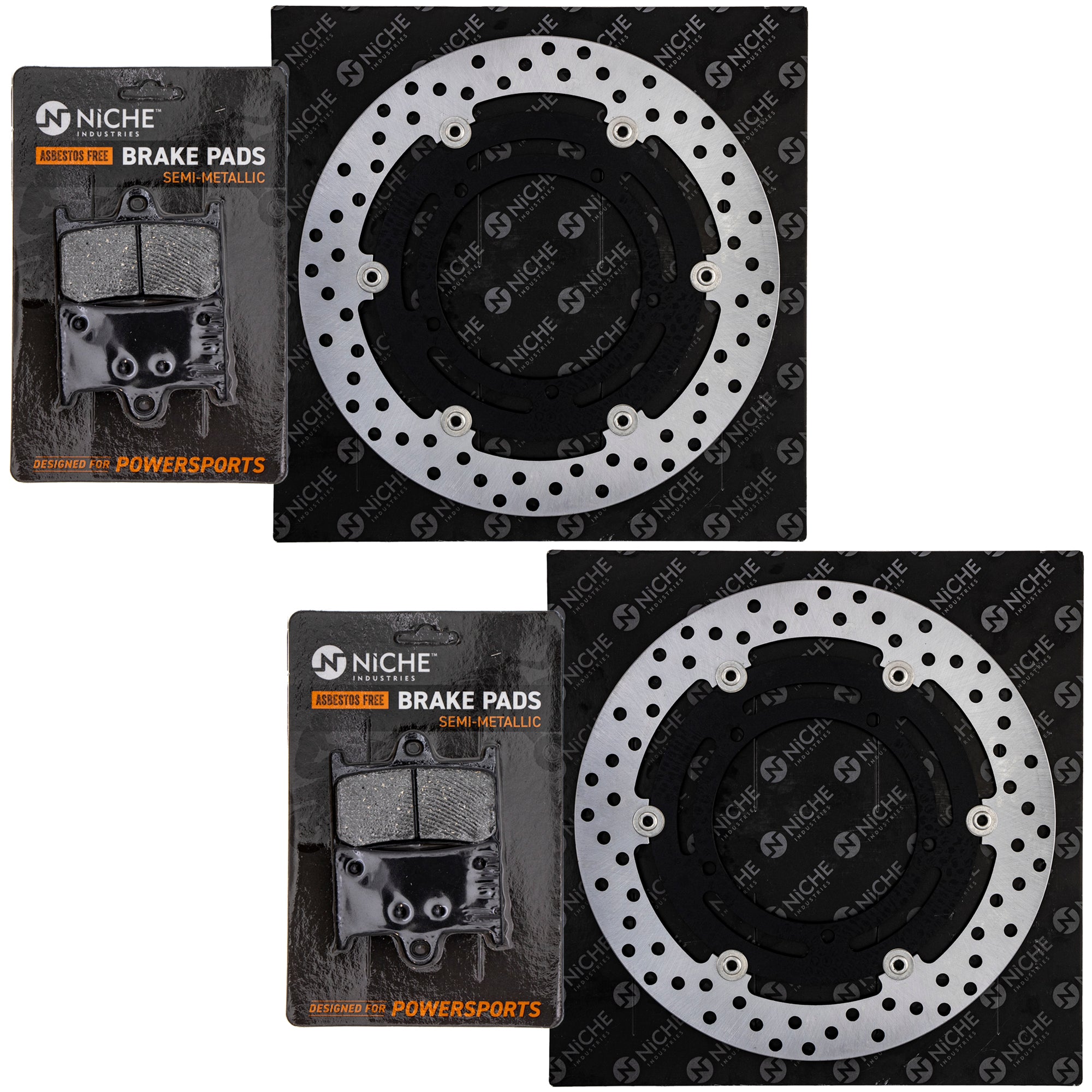 Front Brake Rotors and Pads Kit for zOTHER Triumph BMW YZF 2C0-25805-00-00 4C8-25805-00-00 NICHE MK1007101