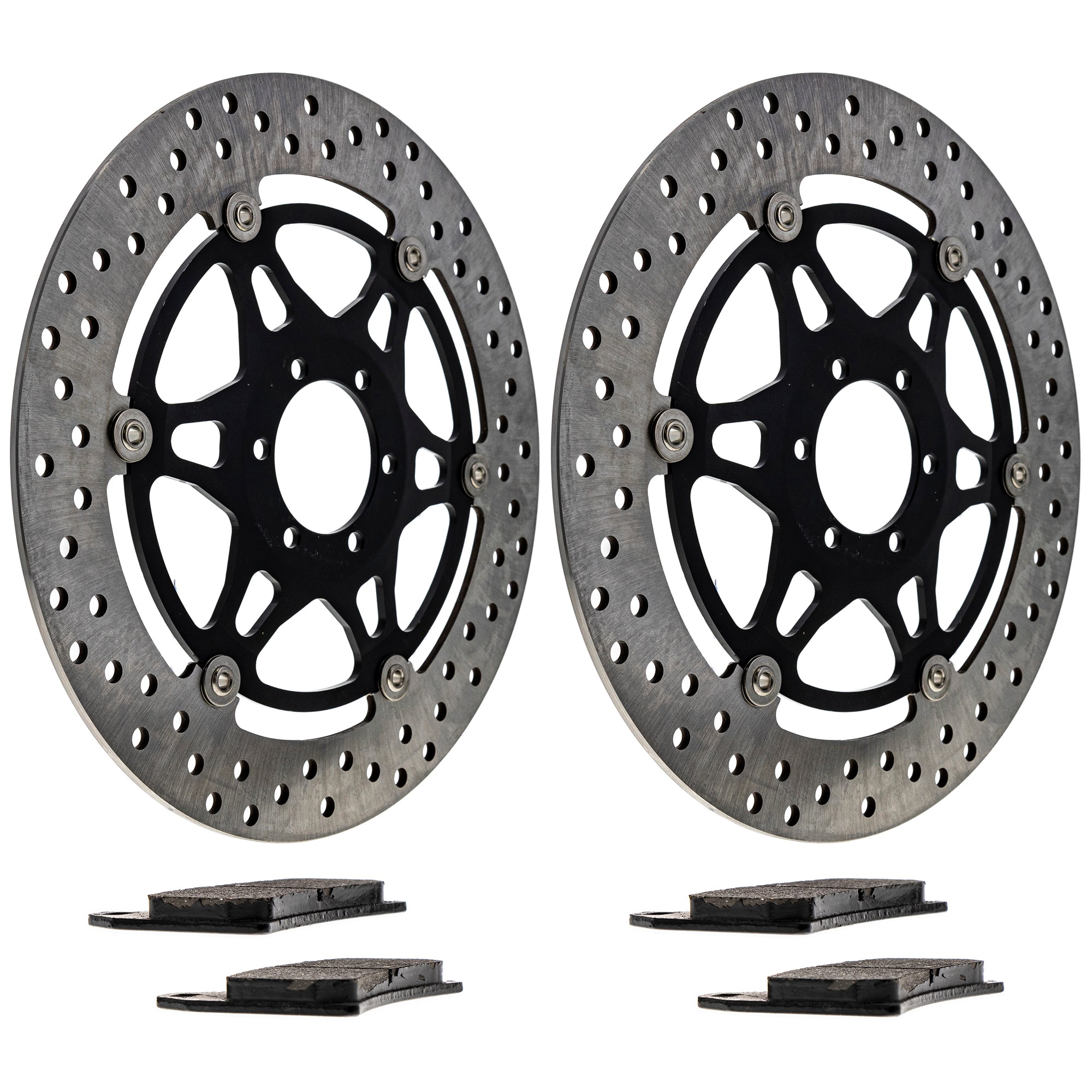 Front Brake Rotors and Pads Kit for Polaris BMW Arctic Cat Textron G650X 60313130000 NICHE MK1007222