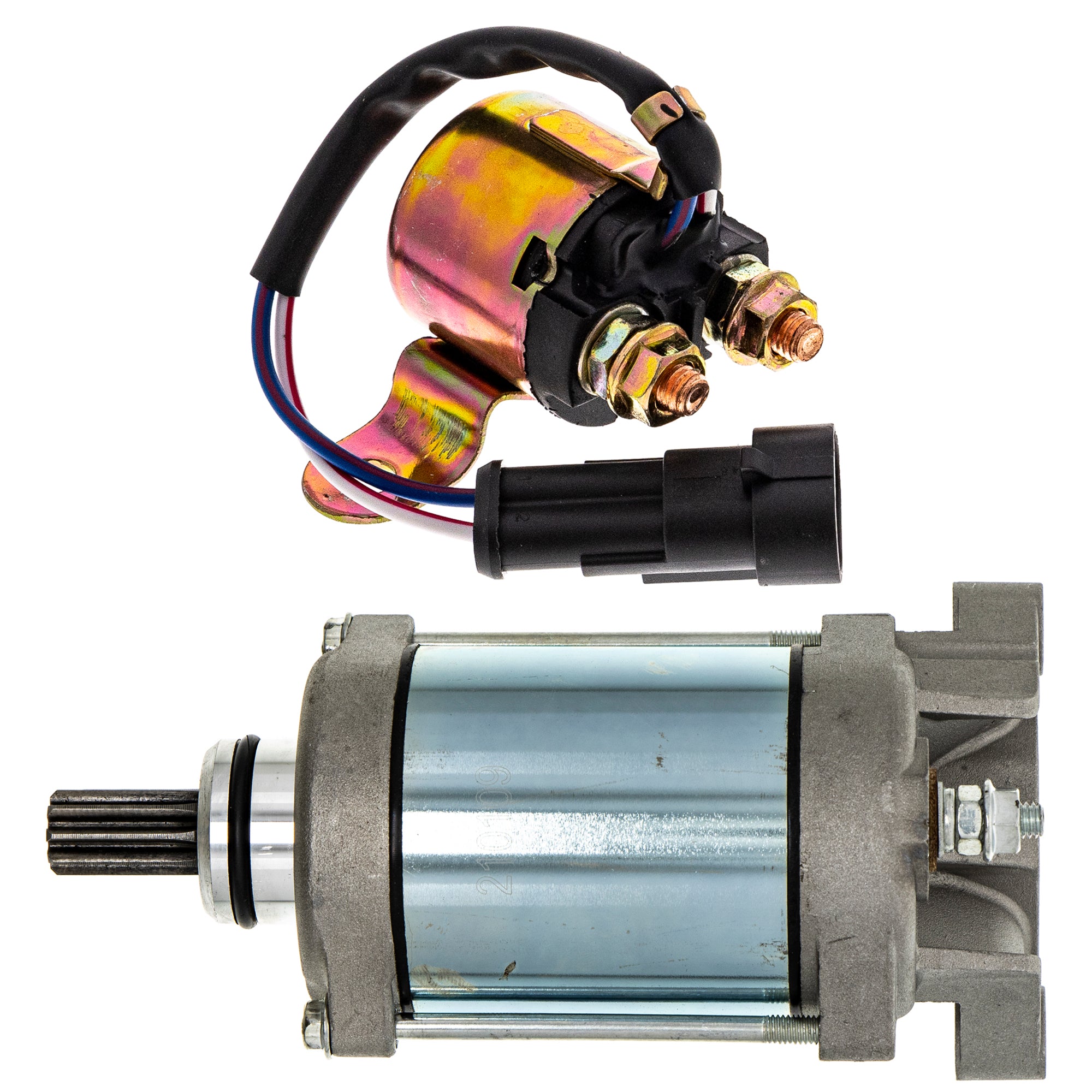 Starter Motor & Solenoid Kit for Polaris GEM Trail Sportsman Scrambler Hawkeye NICHE MK1007637