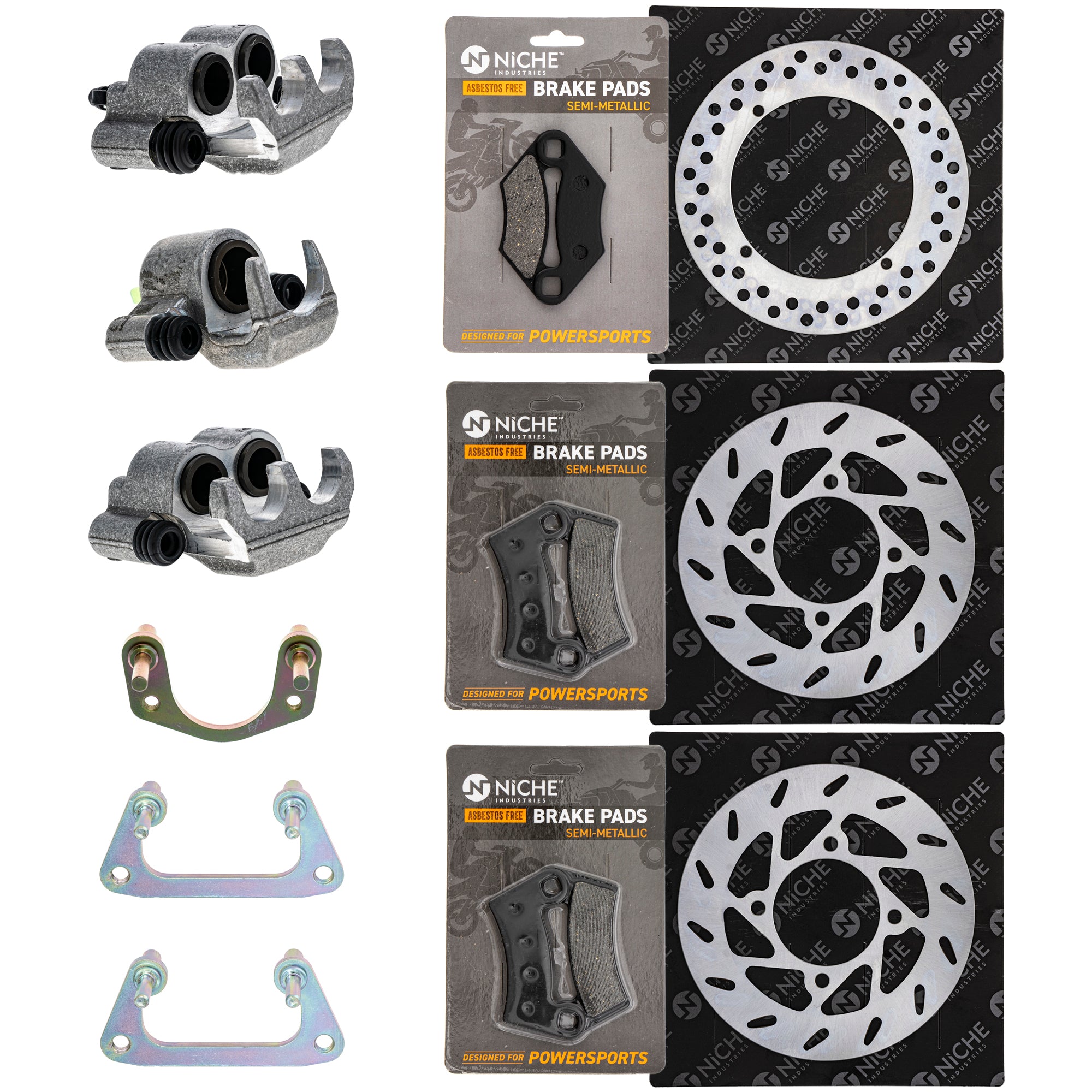 Brake Rebuild Calipers, Rotors, Pads (3) for zOTHER Polaris Outlaw NICHE MK1008008