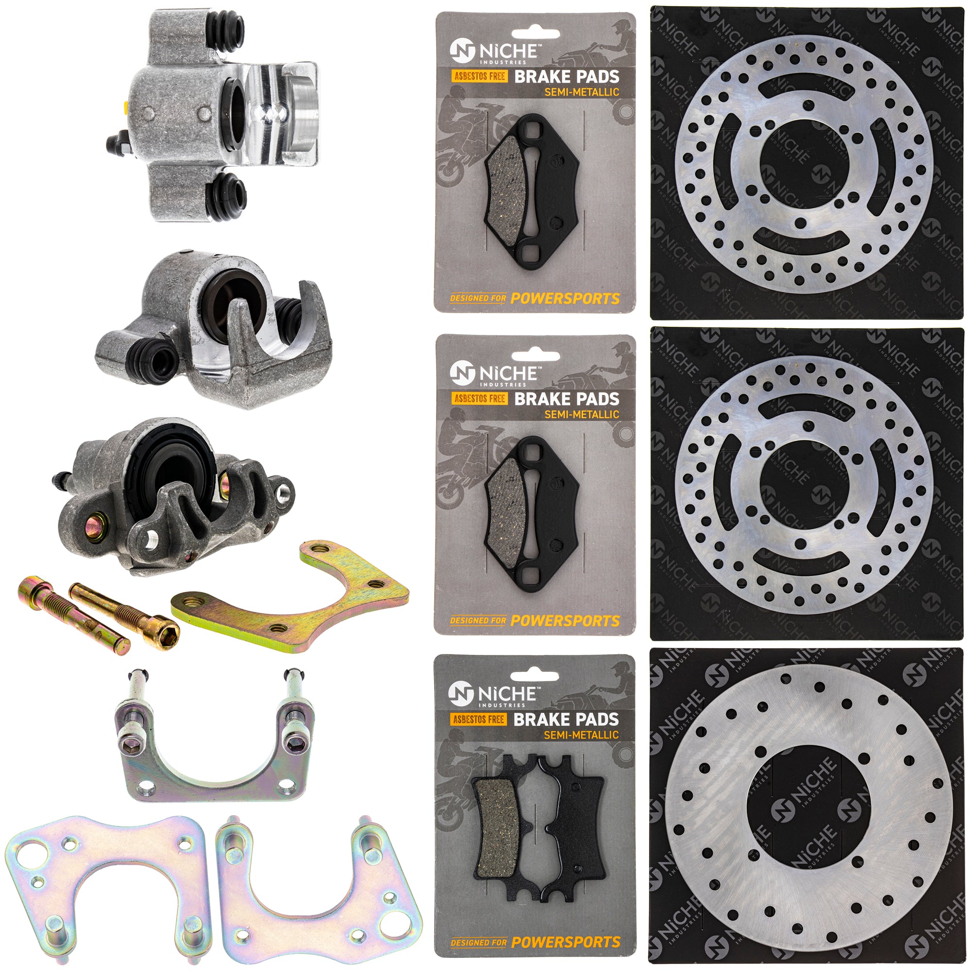 Brake Rebuild Calipers, Rotors, Pads (3) for zOTHER Polaris GEM Magnum NICHE MK1008020