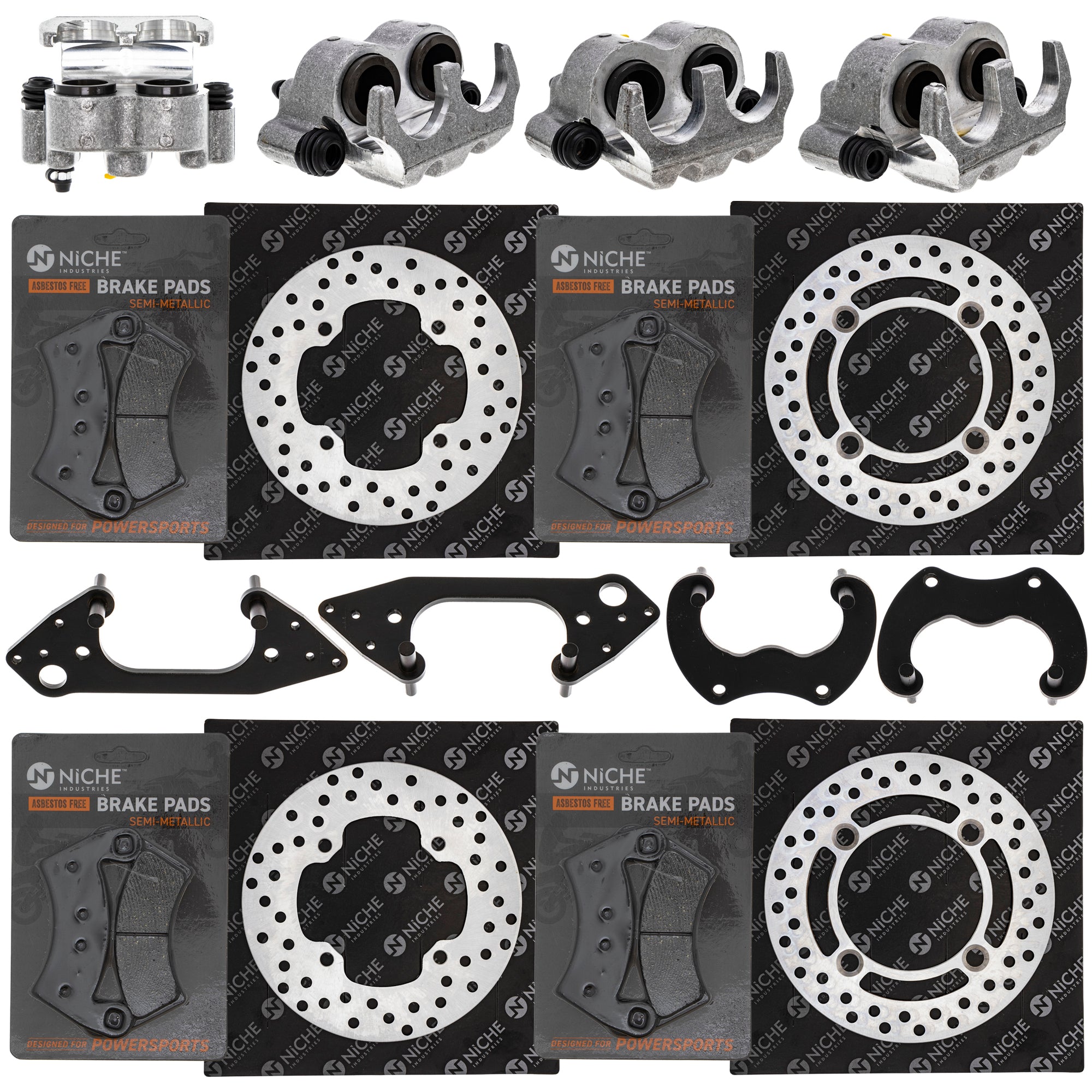 Brake Rebuild Calipers, Rotors, Pads (4) for zOTHER Polaris GEM Ranger NICHE MK1008032