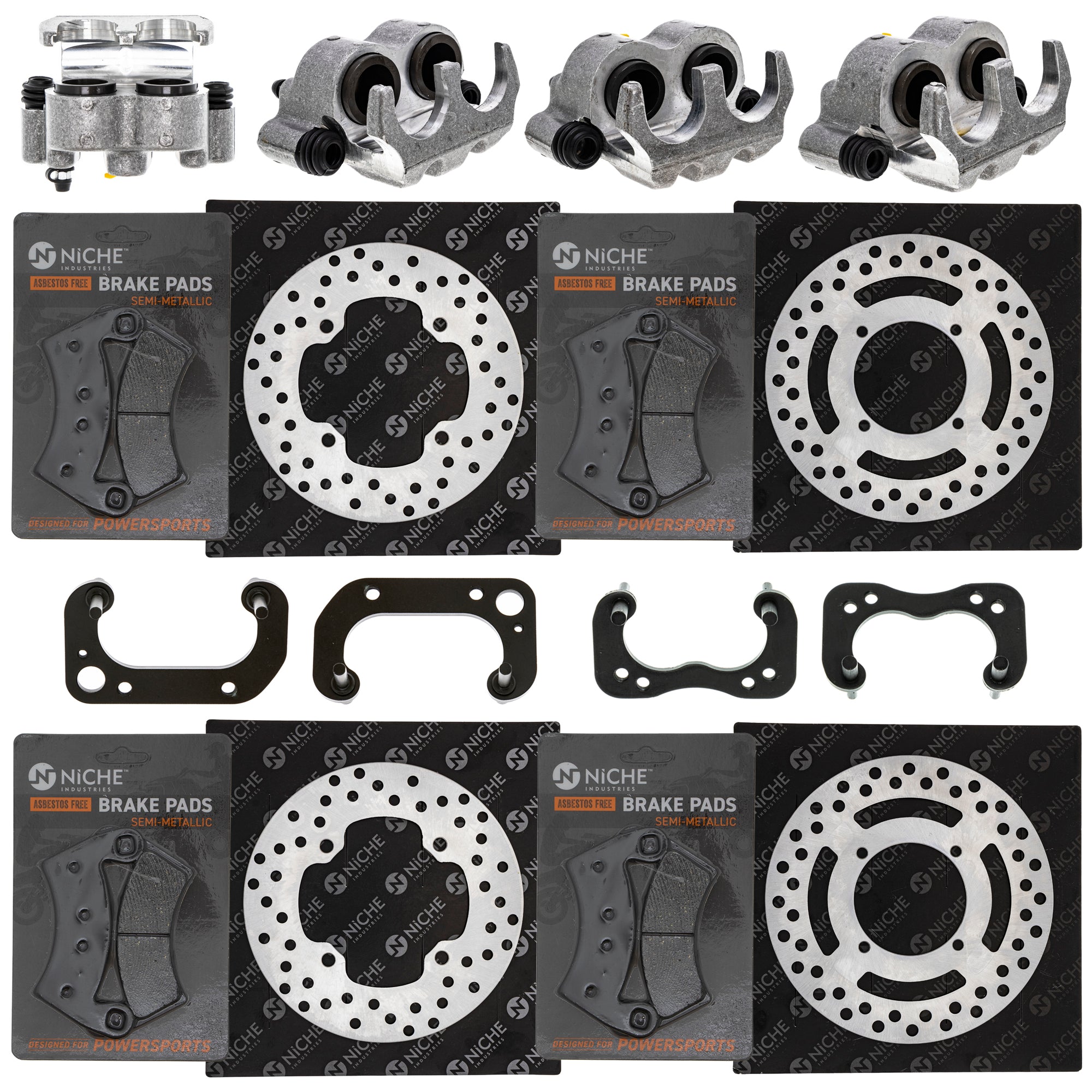 Brake Rebuild Calipers, Rotors, Pads (4) for zOTHER Polaris GEM Ranger NICHE MK1008034