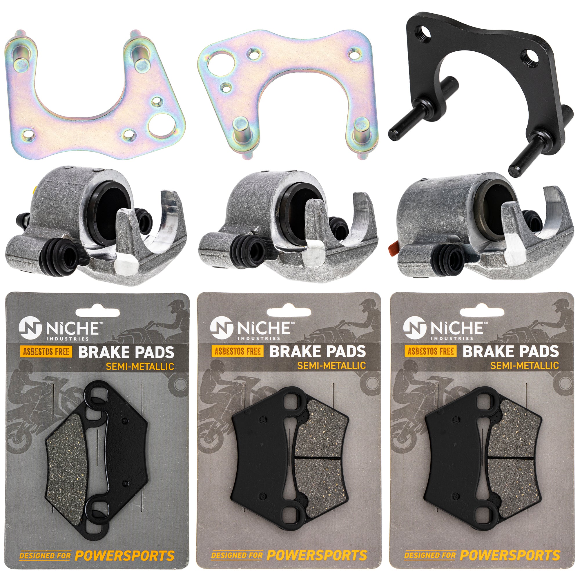 Brake Rebuild Kit Calipers & Pads (3) for zOTHER Polaris GEM Sportsman NICHE MK1008200