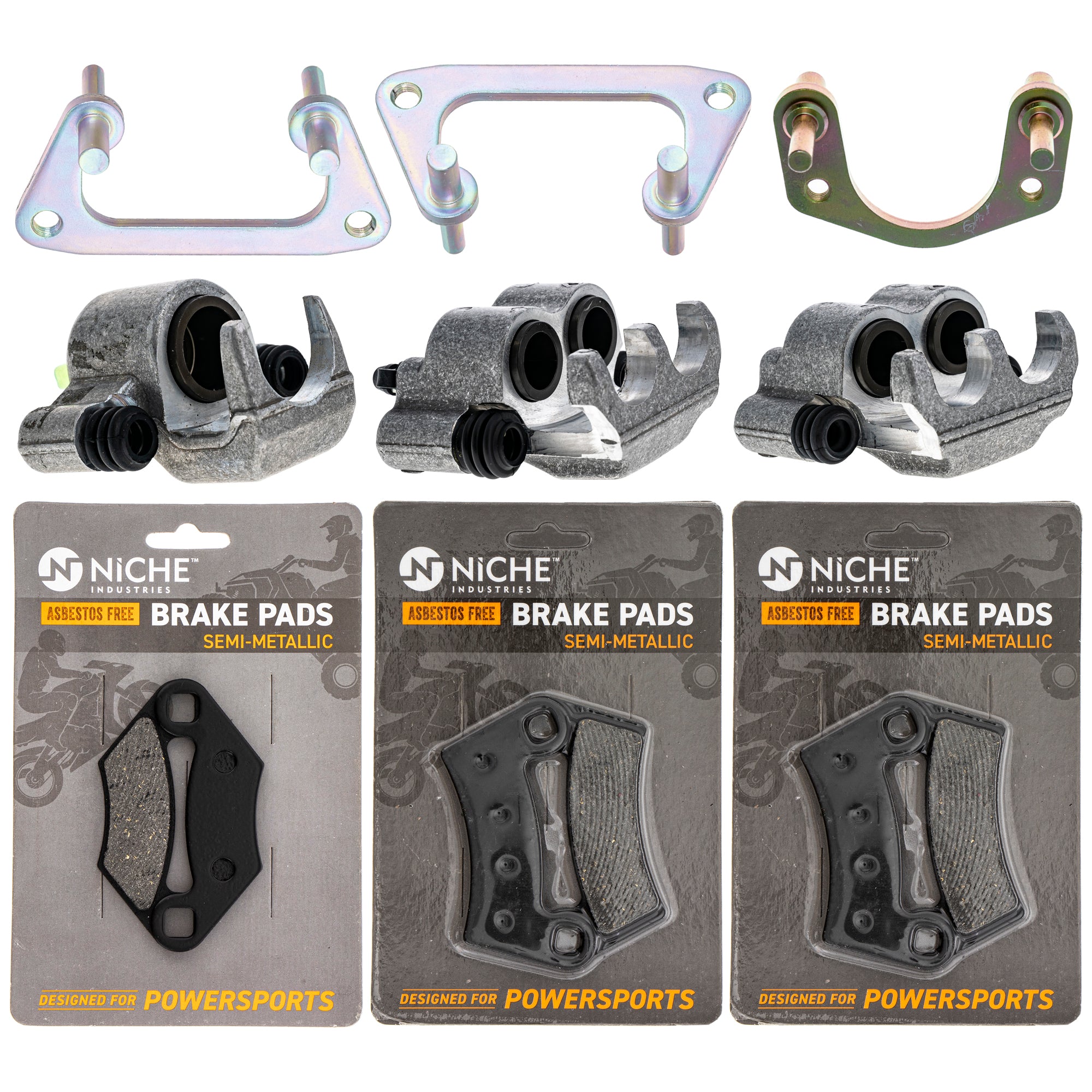 Brake Rebuild Kit Calipers & Pads (3) for zOTHER Polaris Outlaw NICHE MK1008227