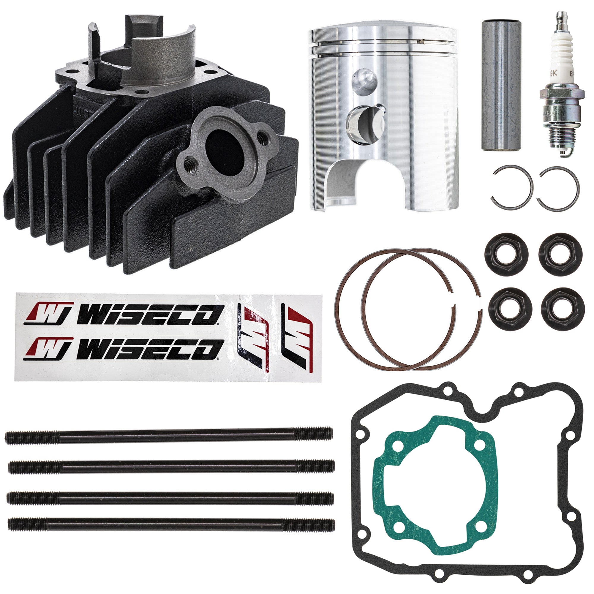 Cylinder Wiseco Piston Gasket Spark Plug Stud Kit for PW80 Big NICHE MK1012508