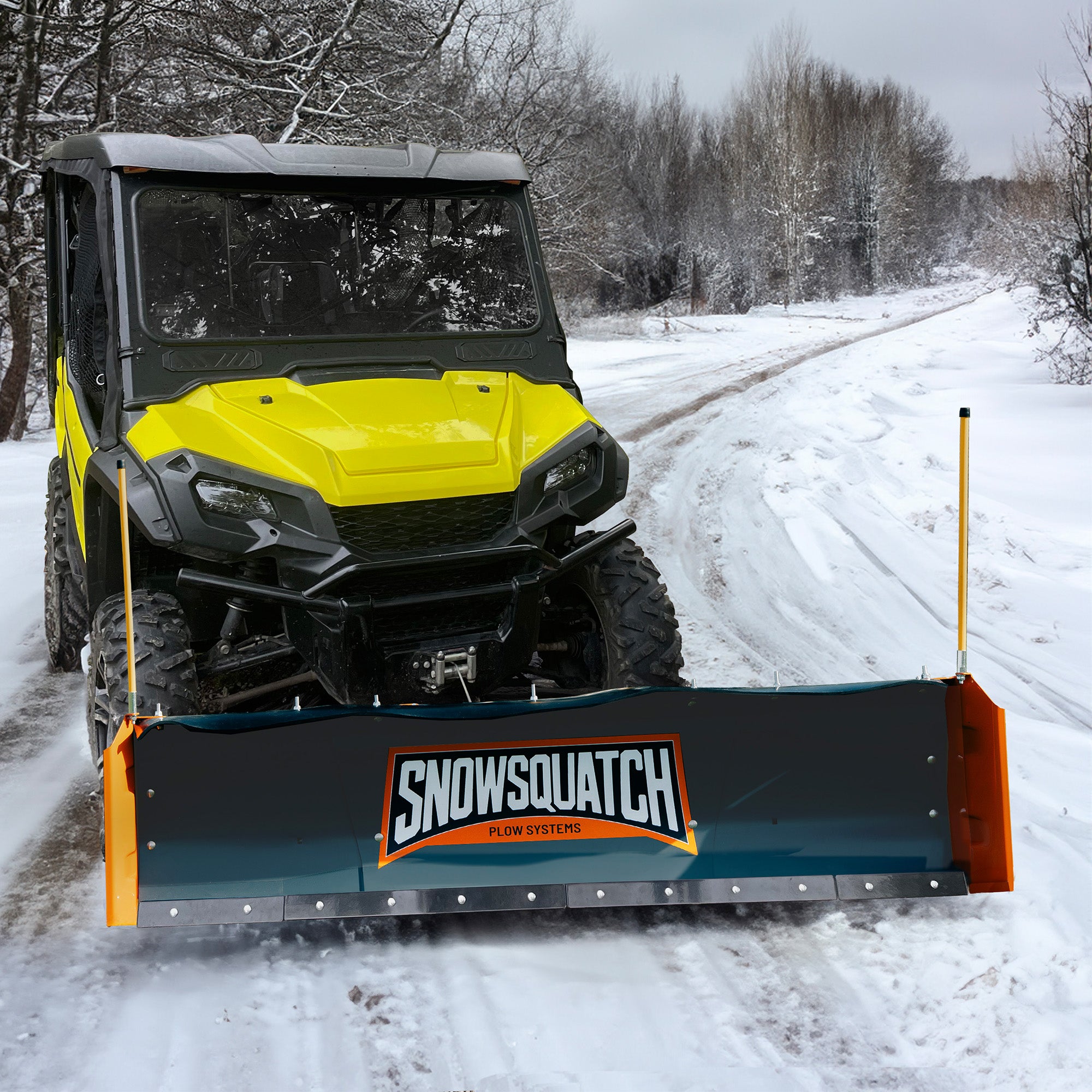 SNOWSQUATCH Deluxe UTV Snow Plow System 60-72 Inch Steel Blade
