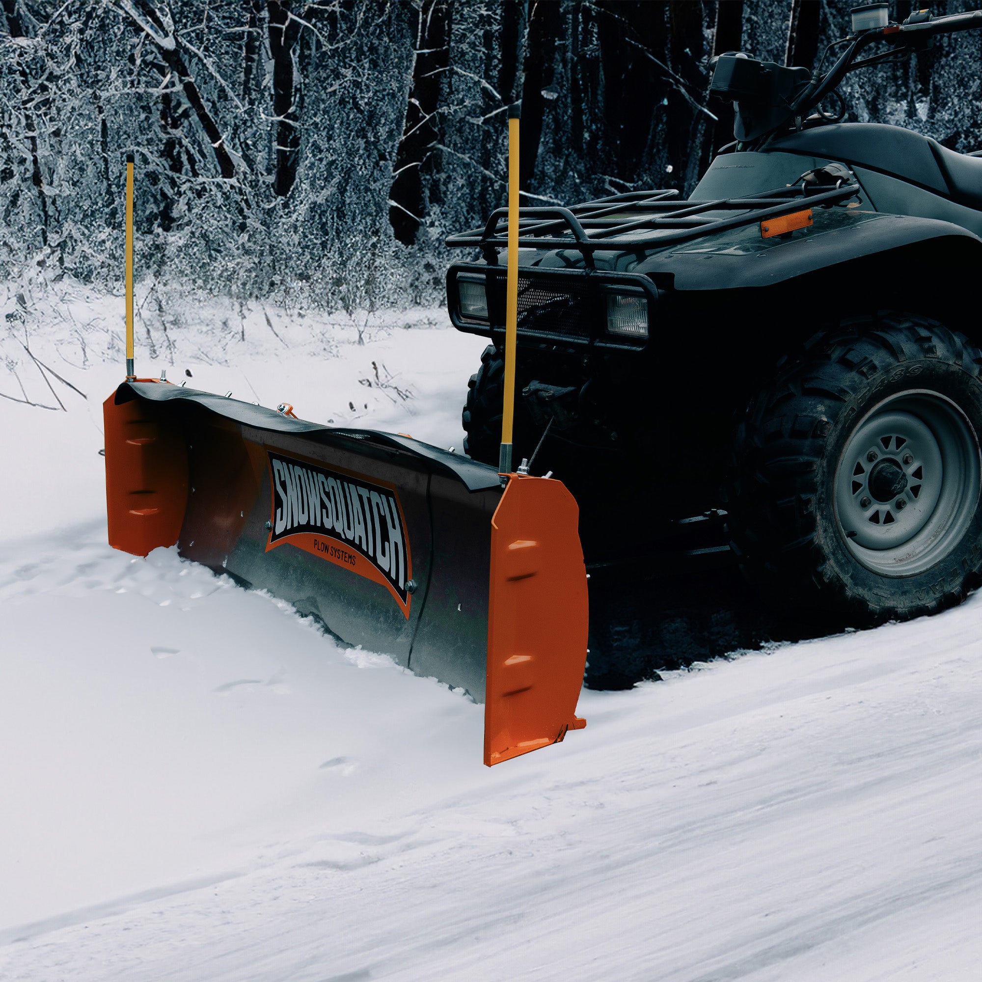 SNOWSQUATCH Deluxe Aluminum ATV Snow Plow System 48-60 Inch Blade