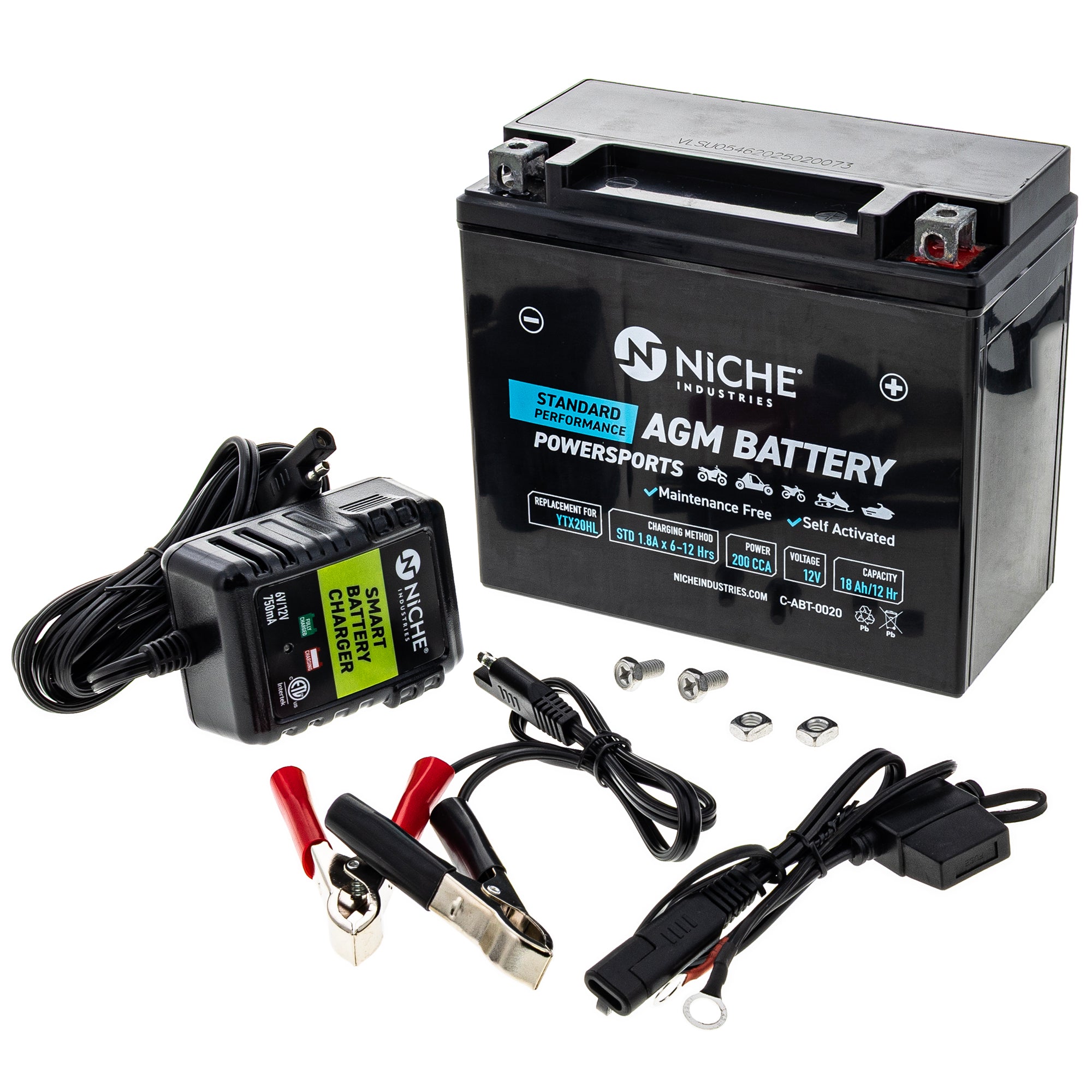 AGM Battery and Charger for XLT800 XLT1200 XL800 XL760 NICHE MK1014759