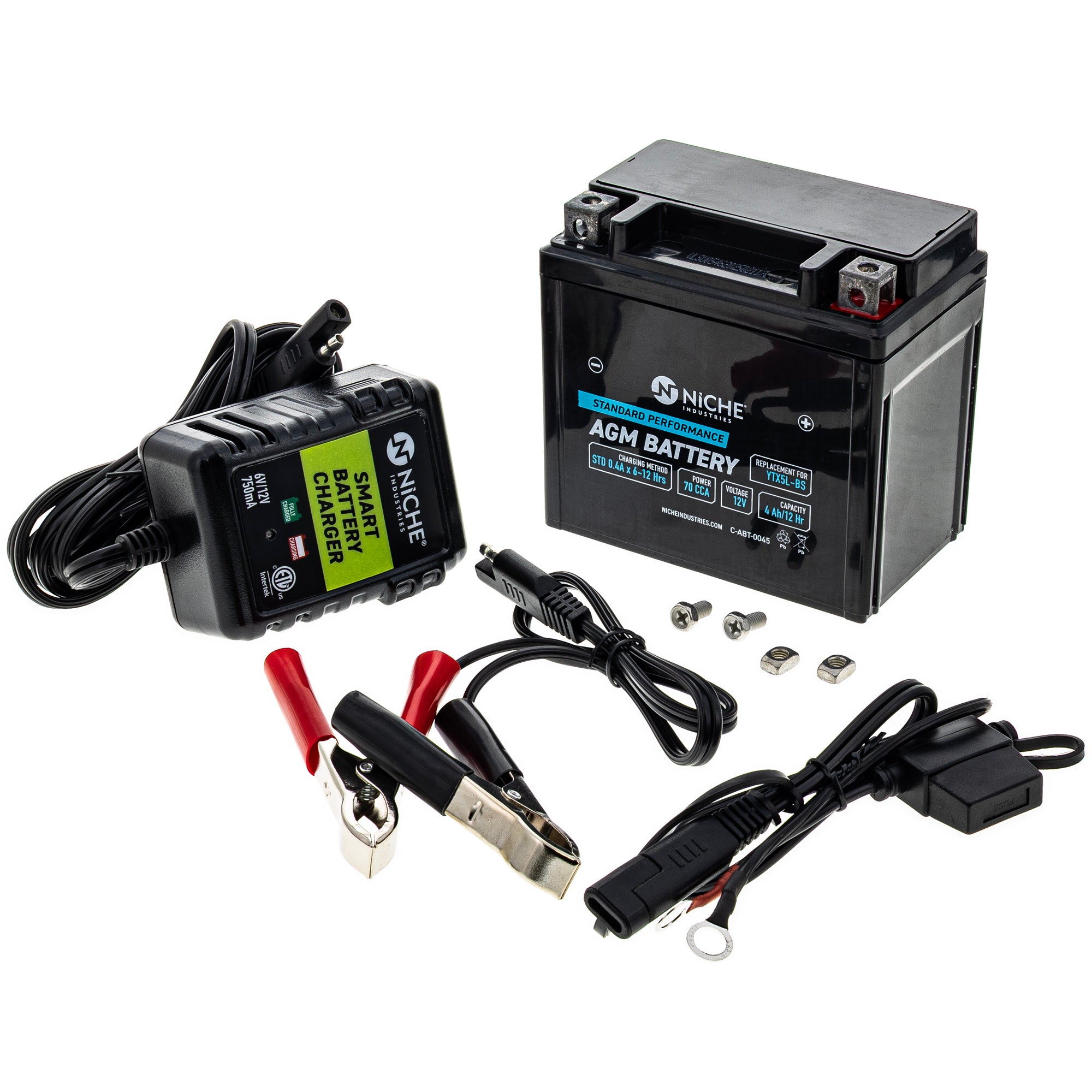 AGM Battery and Charger for WR250F TTR230 TE300 SR50 NICHE MK1014764