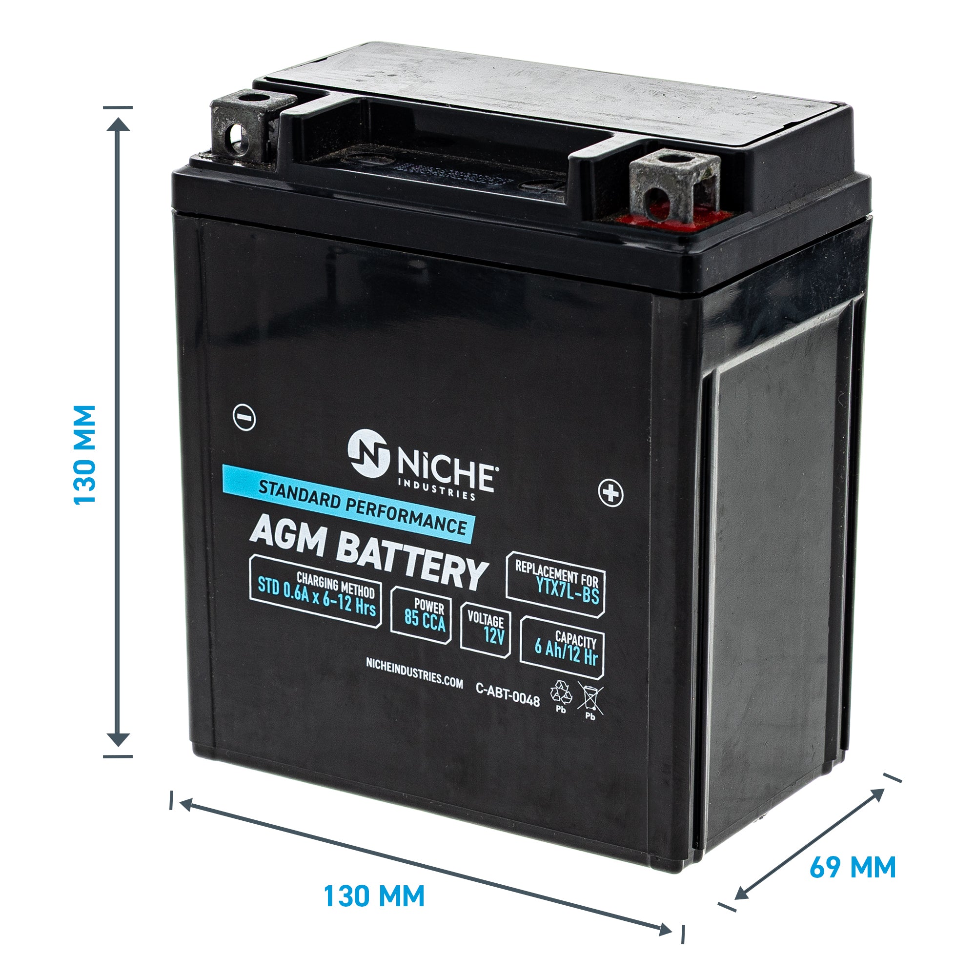 NICHE AGM Battery 31500-KW3-677 31500-KW3-676AH