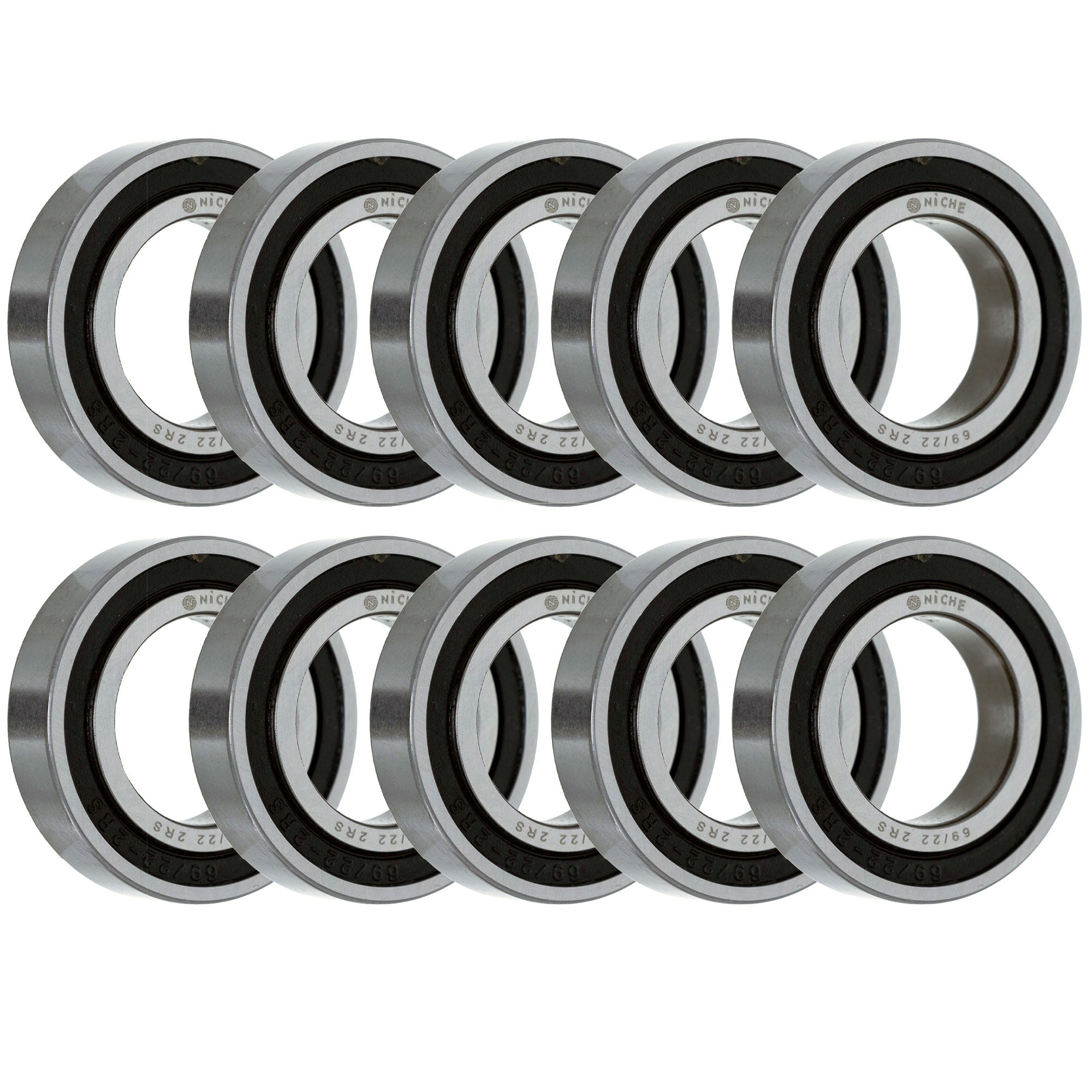 Single Row, Deep Groove, Ball Bearing Pack of 10 10-Pack for zOTHER YZ450FX YZ450F YZ250FX NICHE 519-CBB2201R