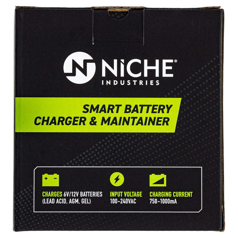 1-AMP Fully-Automatic LCD Smart Battery Charger 12-volt Trickle