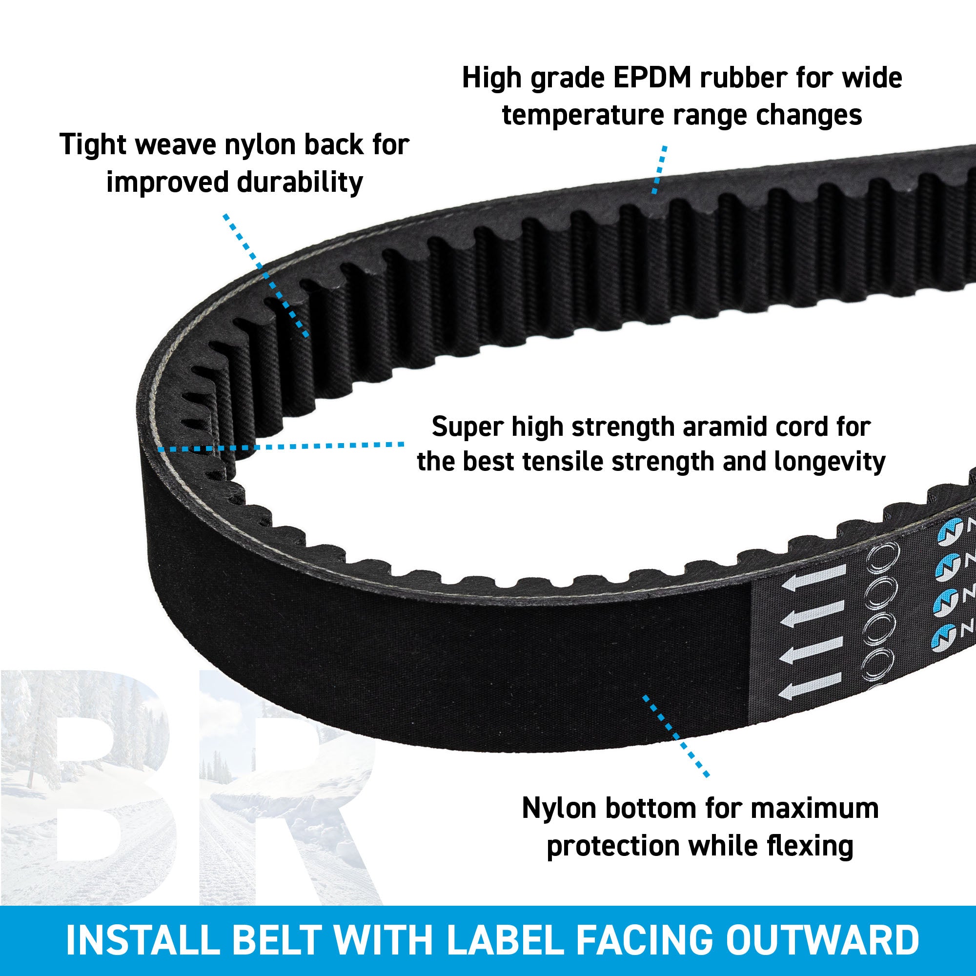 NICHE 519-CDB2375T Drive Belt
