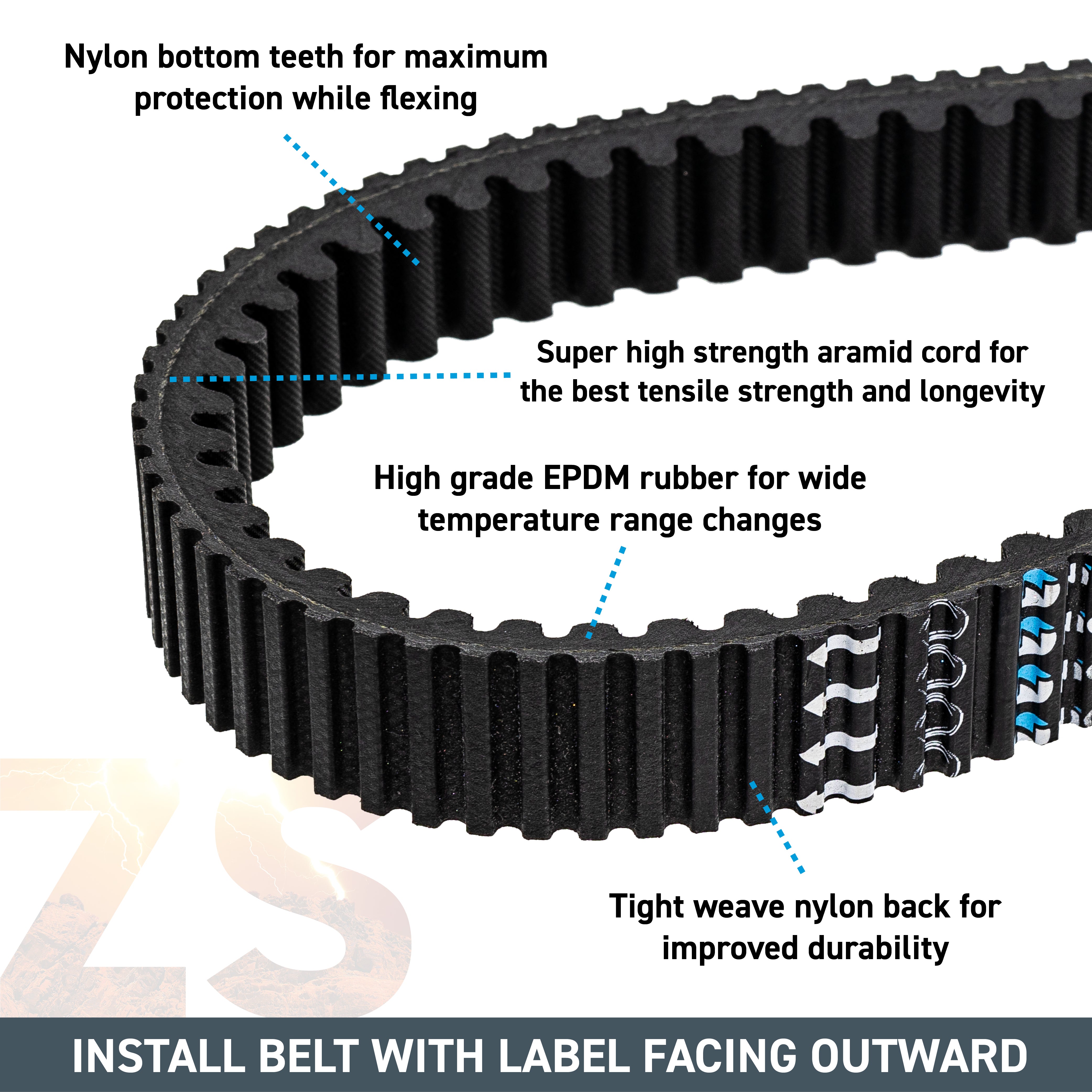 NICHE 519-CDB2347T Drive Belt