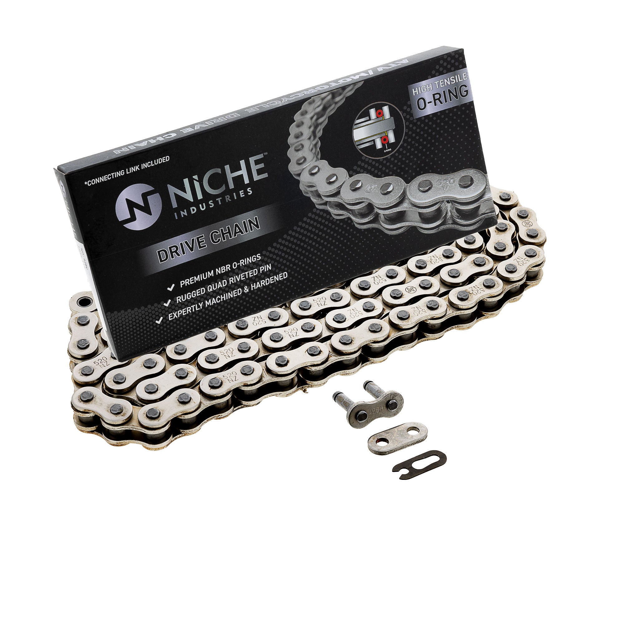 アクセサリー HIDEO MOTOIKE FT-50 / CH-114 Drive Chain 114 Standard Non O-Ring w/ Master Link | NICHE PARTS