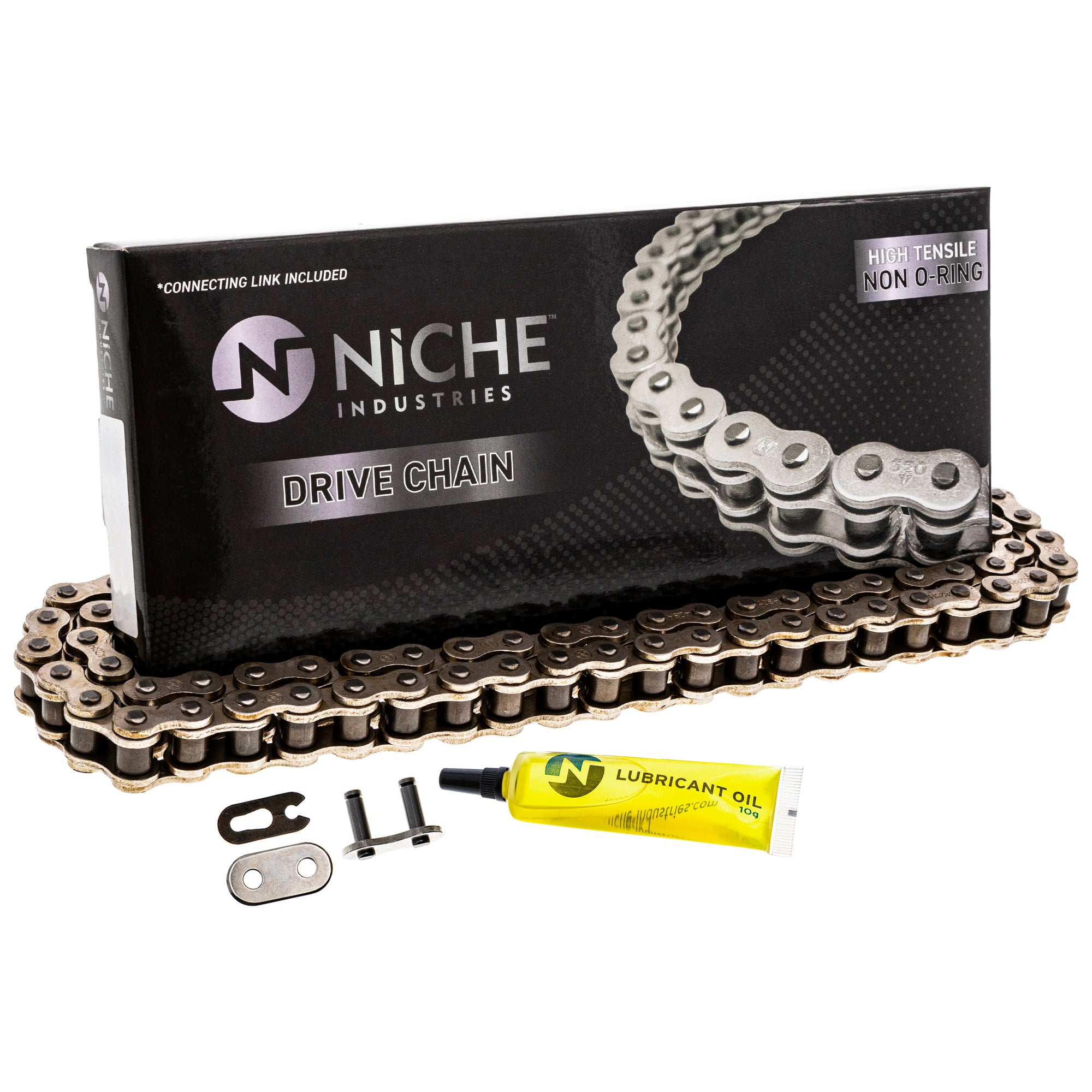 Drive Chain 130 Standard Non O-Ring w/ Master Link For Kawasaki Suzuki Honda 94582-34130-00