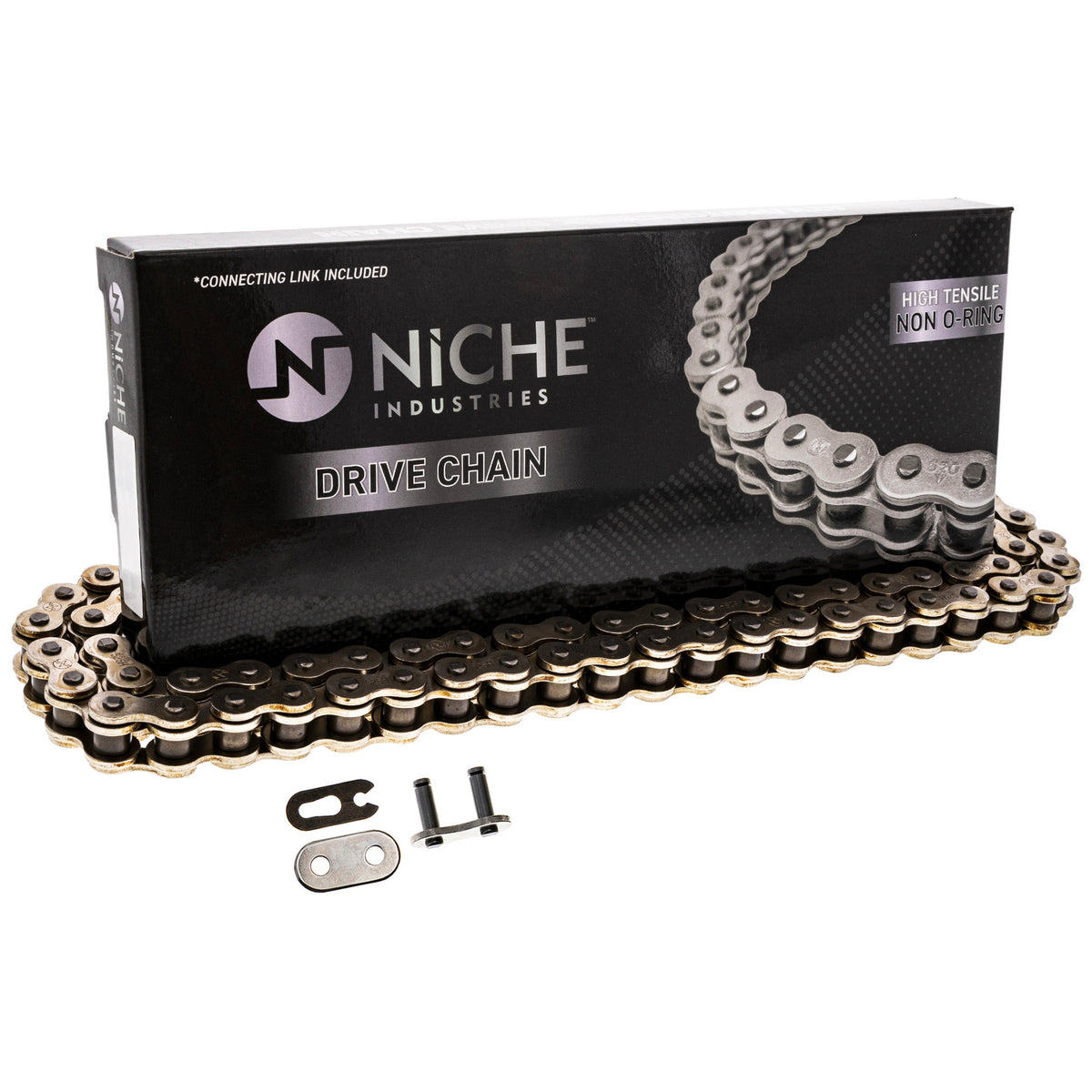 Drive Chain 124 Standard Non O-Ring w/ Master Link For Triumph Honda T2015070 T2011470