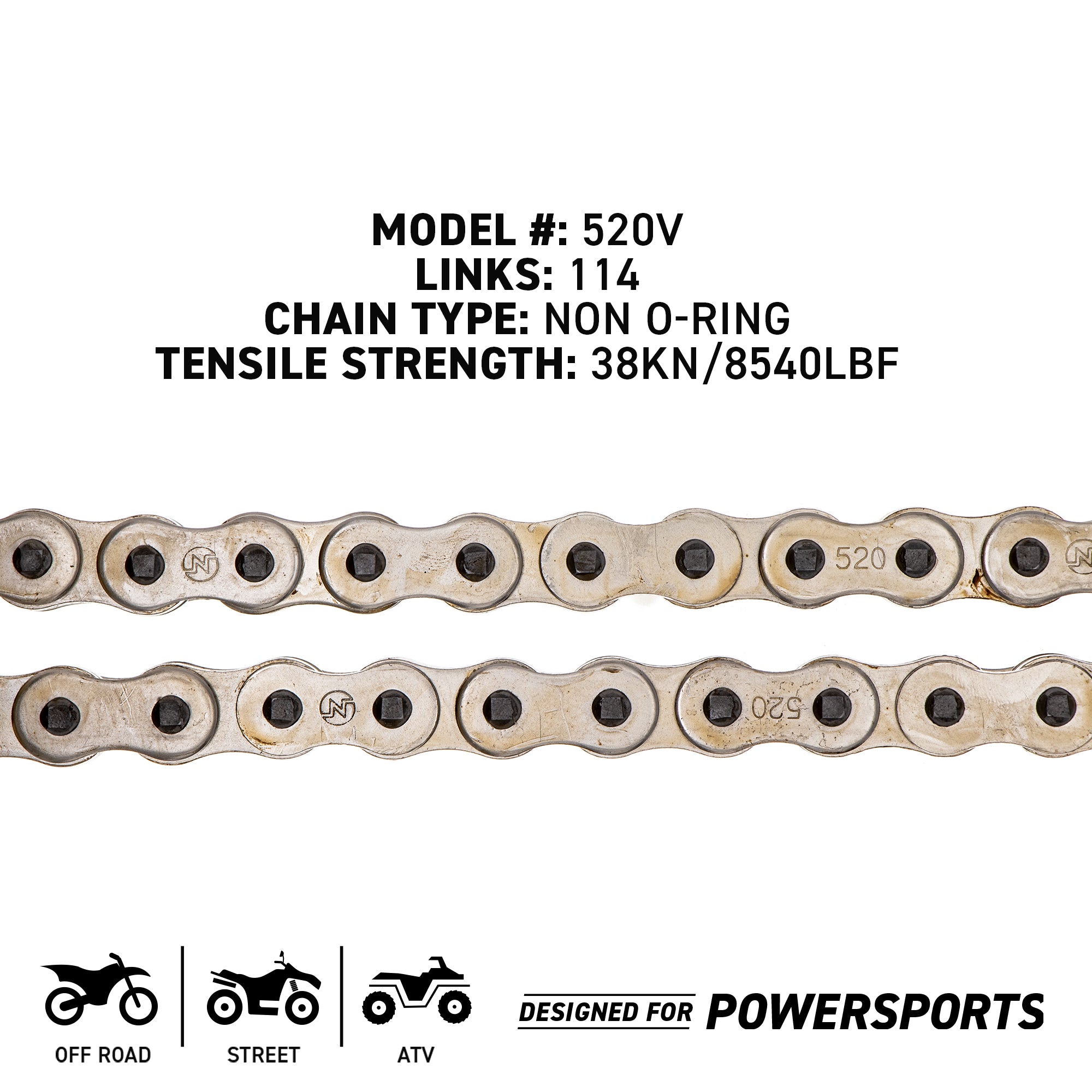 Drive Chain 114 O-Ring w/ Master Link Yamaha Honda | NICHE PARTS