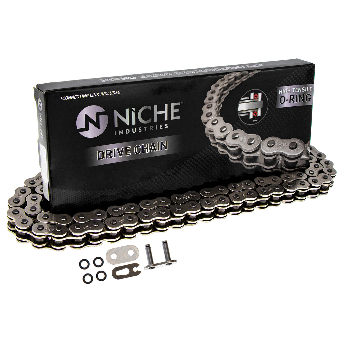 Drive Chain 114 O-Ring w/ Master Link For Yamaha Honda Suzuki 67641282A 67641281A 40532-KA4-702