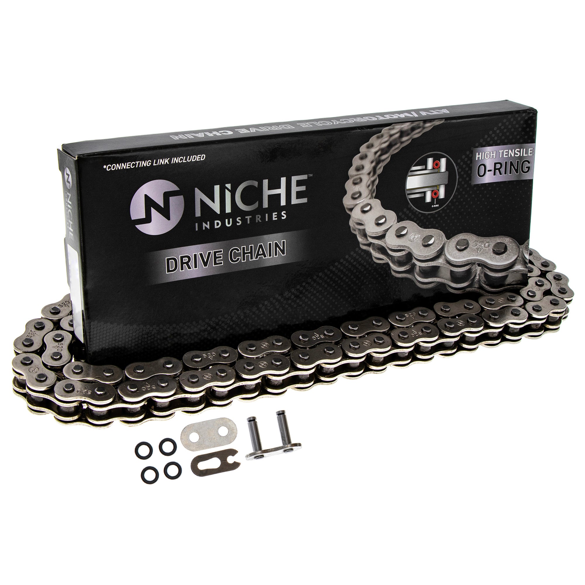 Drive Chain 116 O-Ring w/ Master Link For Yamaha Polaris Suzuki 92057-0697 92057-0086 40530-MEN-A32