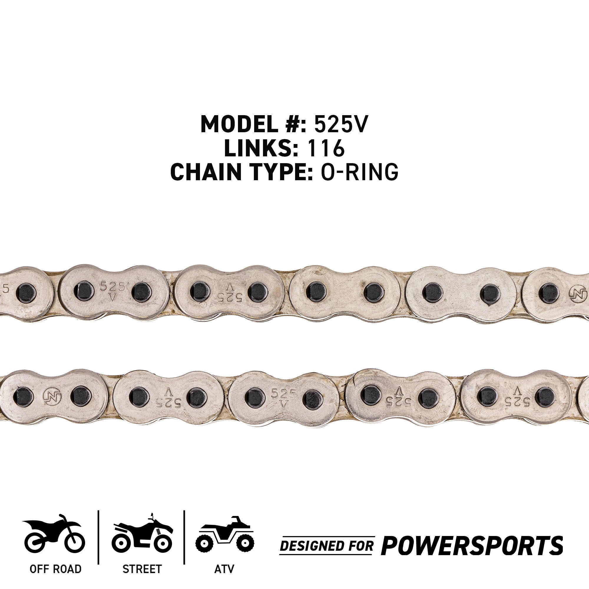Drive Chain 116 O-Ring w/ Master Link Suzuki Kawasaki | NICHE PARTS
