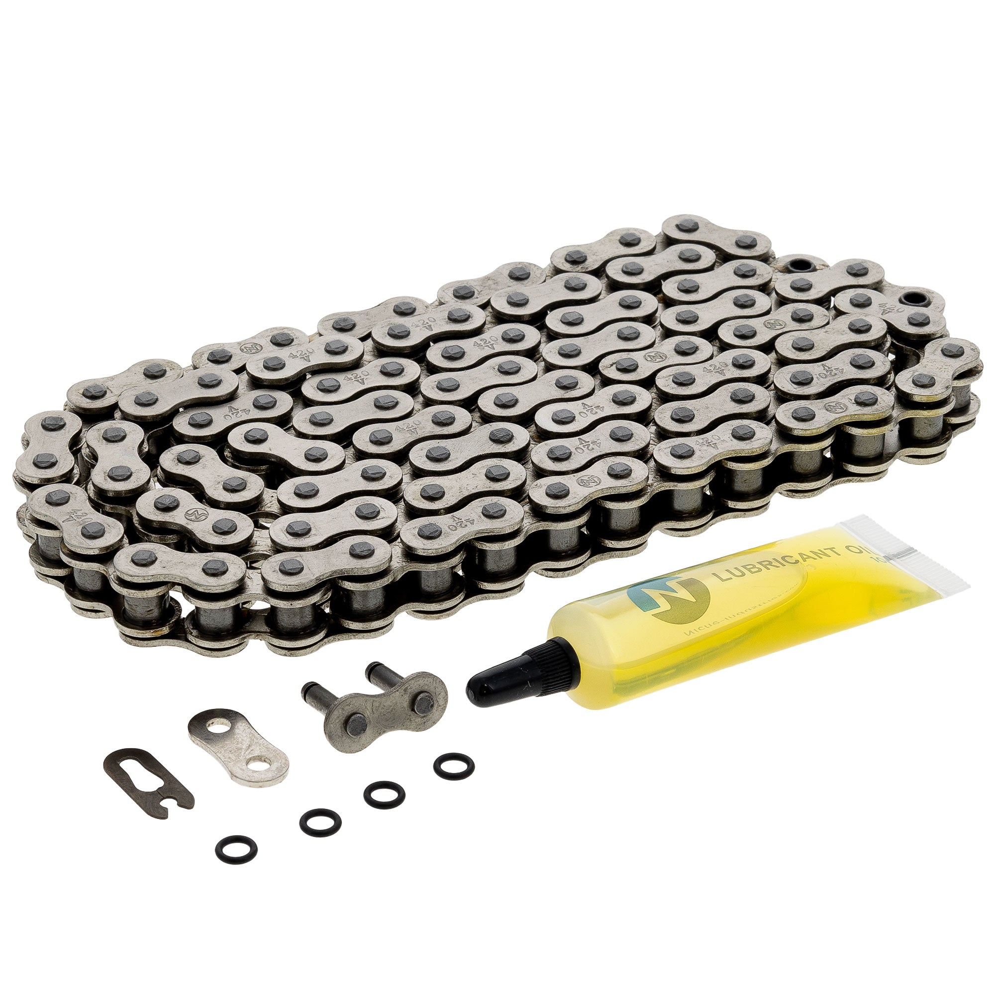 Drive Chain 100 O-Ring w/ Master Link for zOTHER Honda YSR50 XR80 XR75 Trail 5314 420V-100 NICHE 519-CDC2425H
