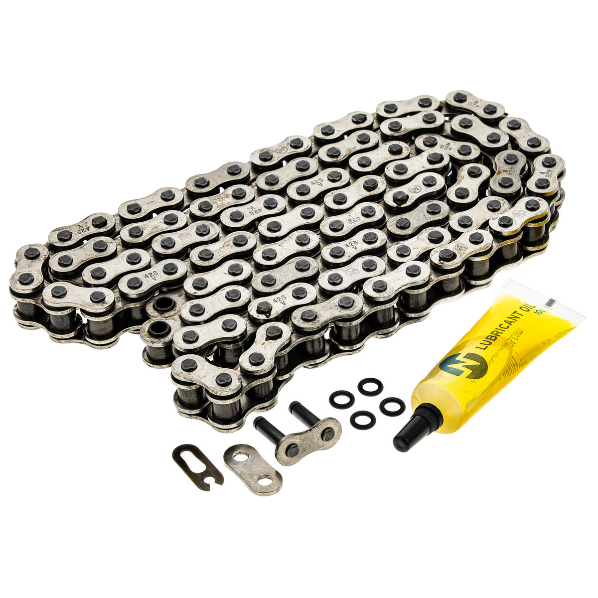 Drive Chain 102 O-Ring w/ Master Link for zOTHER Kawasaki Trail RS100 Cub Citi 92057-0057 NICHE 519-CDC2451H