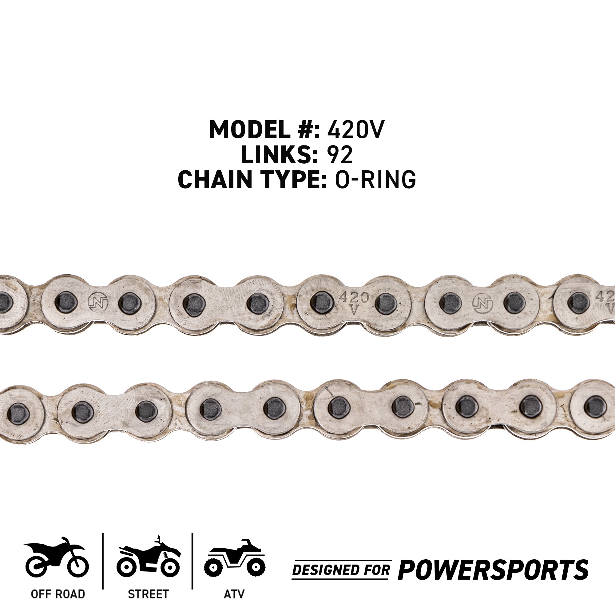 Drive Chain 92 O-Ring w/ Master Link Honda Yamaha | NICHE PARTS