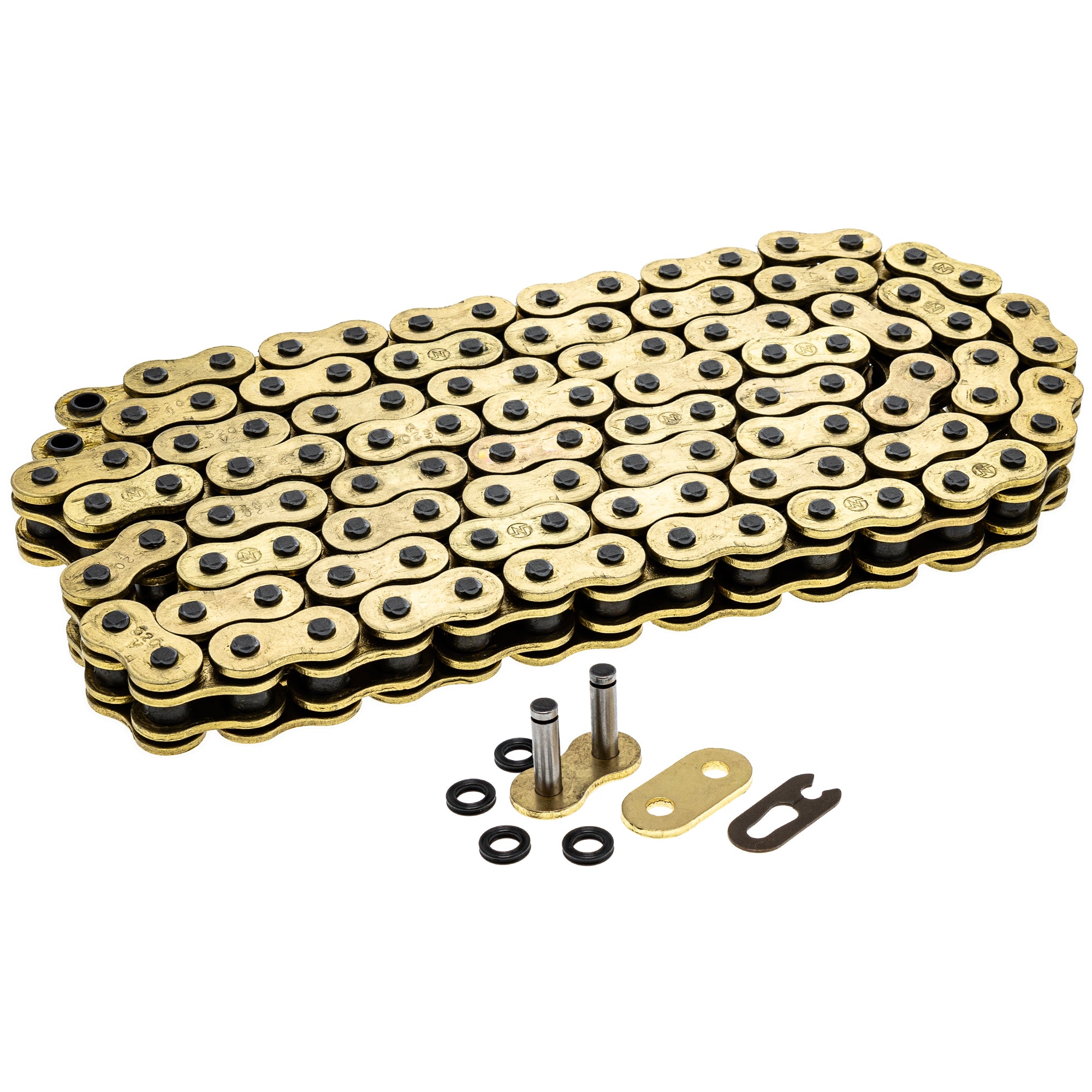 Gold X-Ring Chain 112 w/ Master Link for zOTHER Yamaha Triumph Suzuki Kawasaki YZF YZ490 NICHE 519-CDC2403H