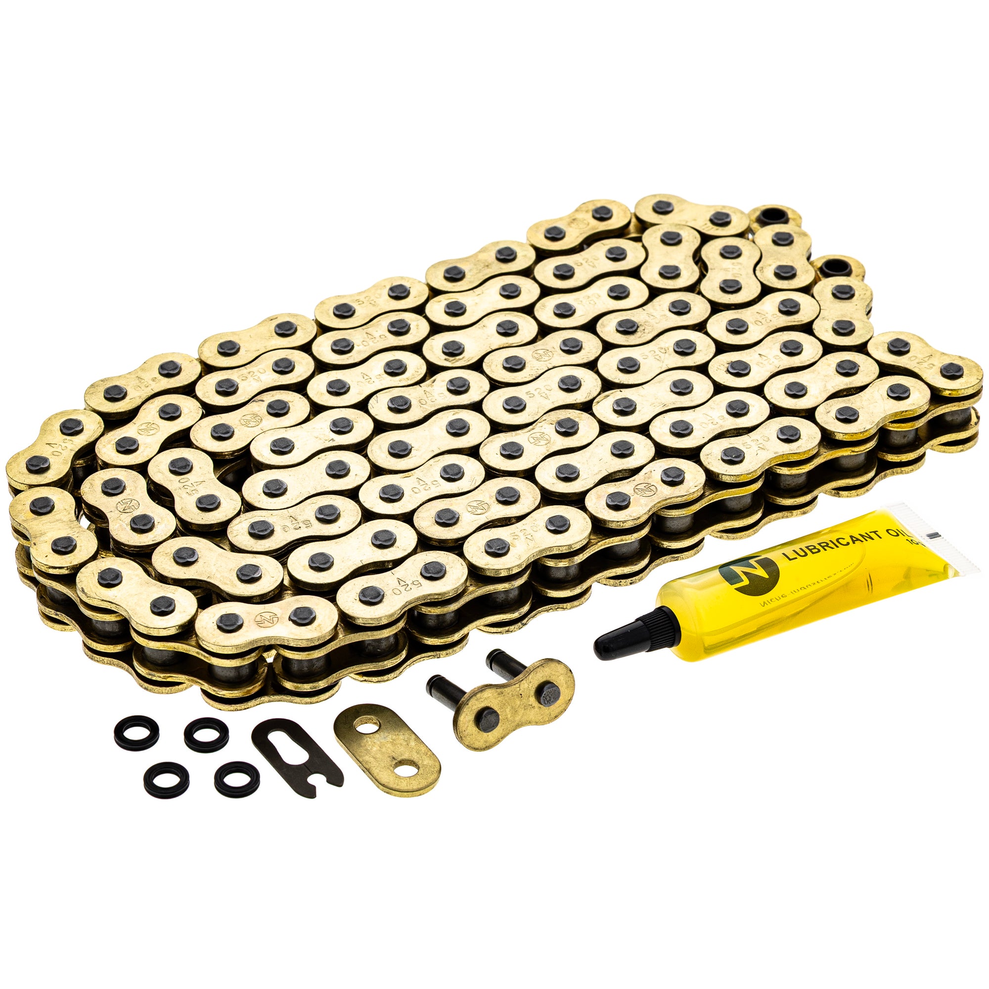 Gold X-Ring Chain 104 w/ Master Link for zOTHER Yamaha Kawasaki YZ125 XT600 XR600R XR500R NICHE 519-CDC2407H