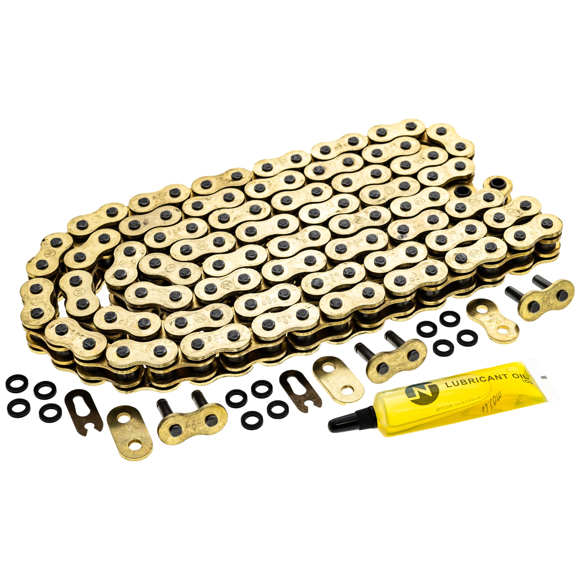 Gold X-Ring Chain 108 w/ Master Link Honda Suzuki | NICHE PARTS
