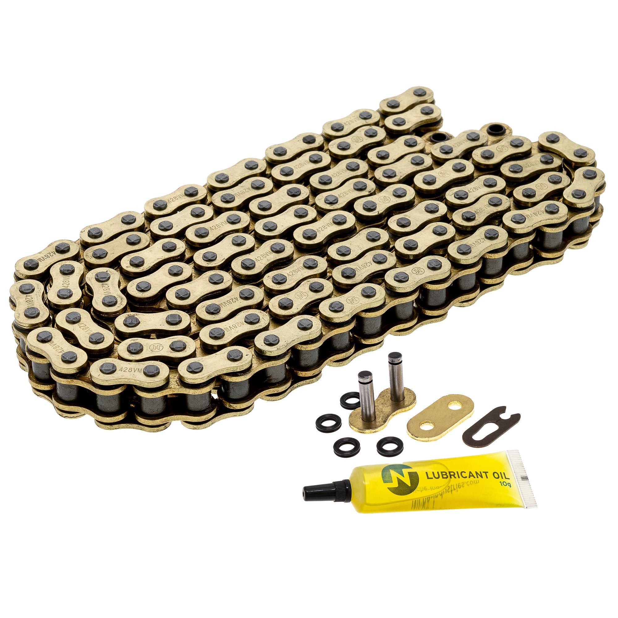 Gold X-Ring Chain 118 w/ Master Link for zOTHER Yamaha Suzuki KTM Honda YZ85 YZ80 YBR125C NICHE 519-CDC2412H