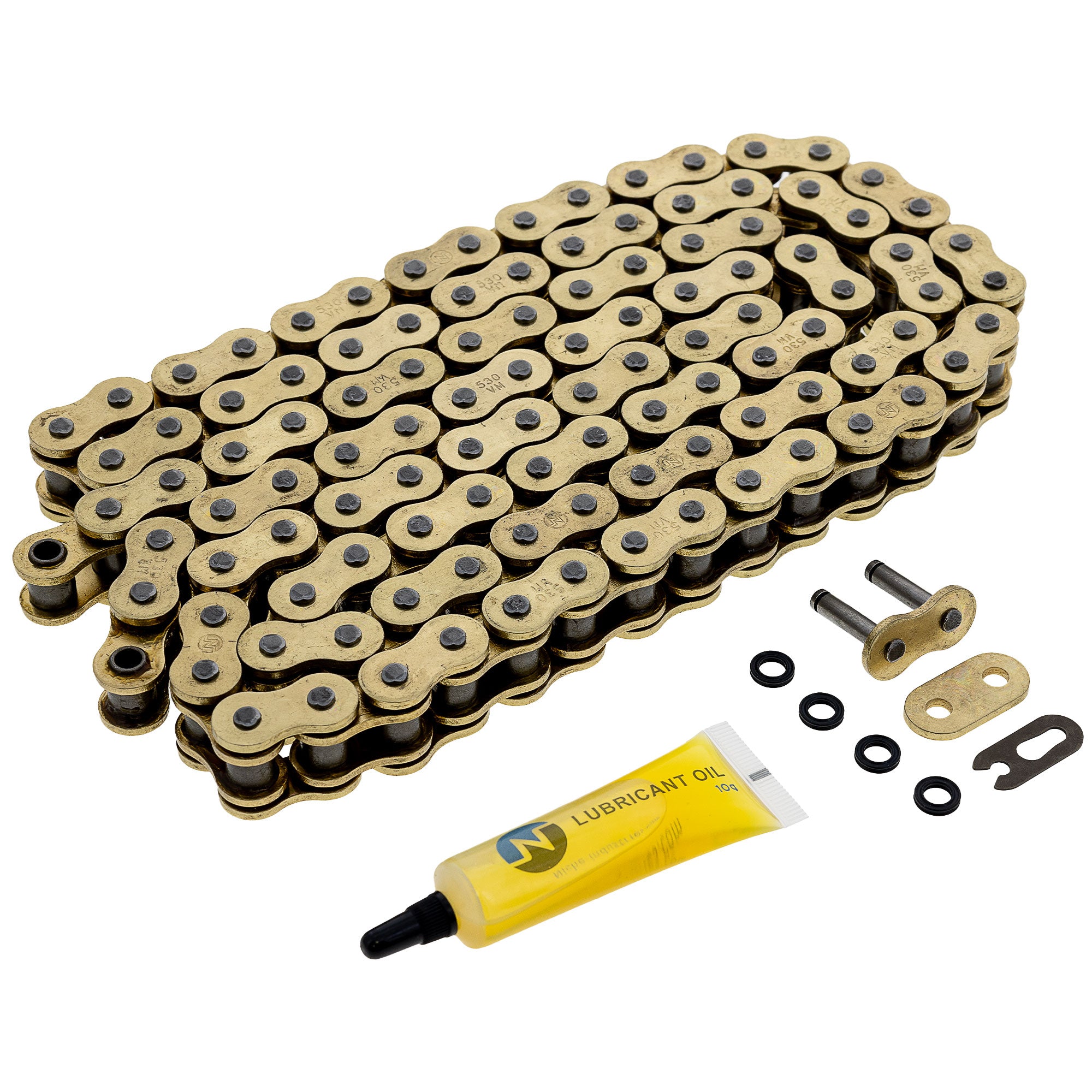 Gold X-Ring Chain 110 w/ Master Link for zOTHER Triumph Suzuki Kawasaki ZZR600 Trophy NICHE 519-CDC2415H