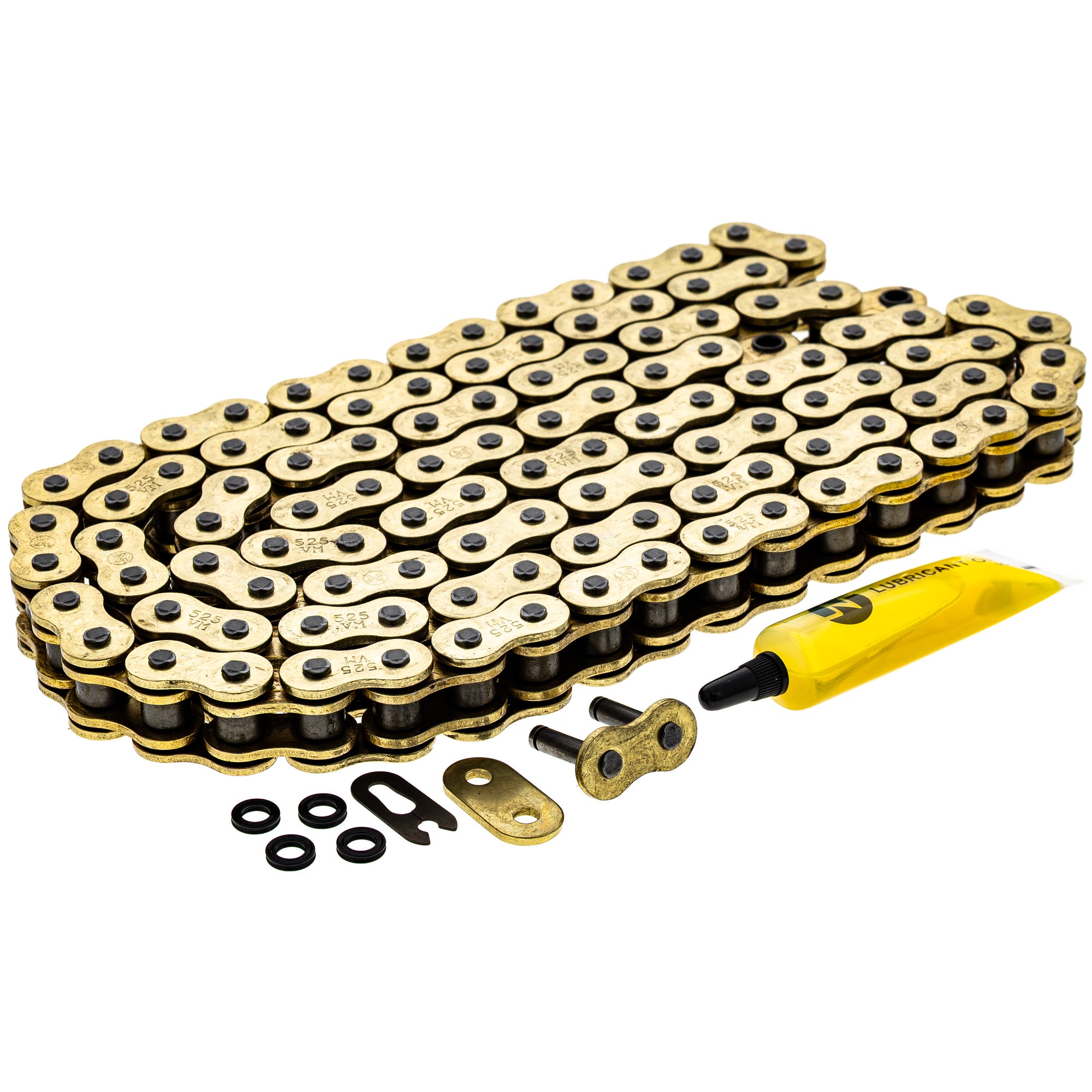 Gold X-Ring Chain 112 w/ Master Link for zOTHER Triumph Suzuki KTM Kawasaki V Super NICHE 519-CDC2416H