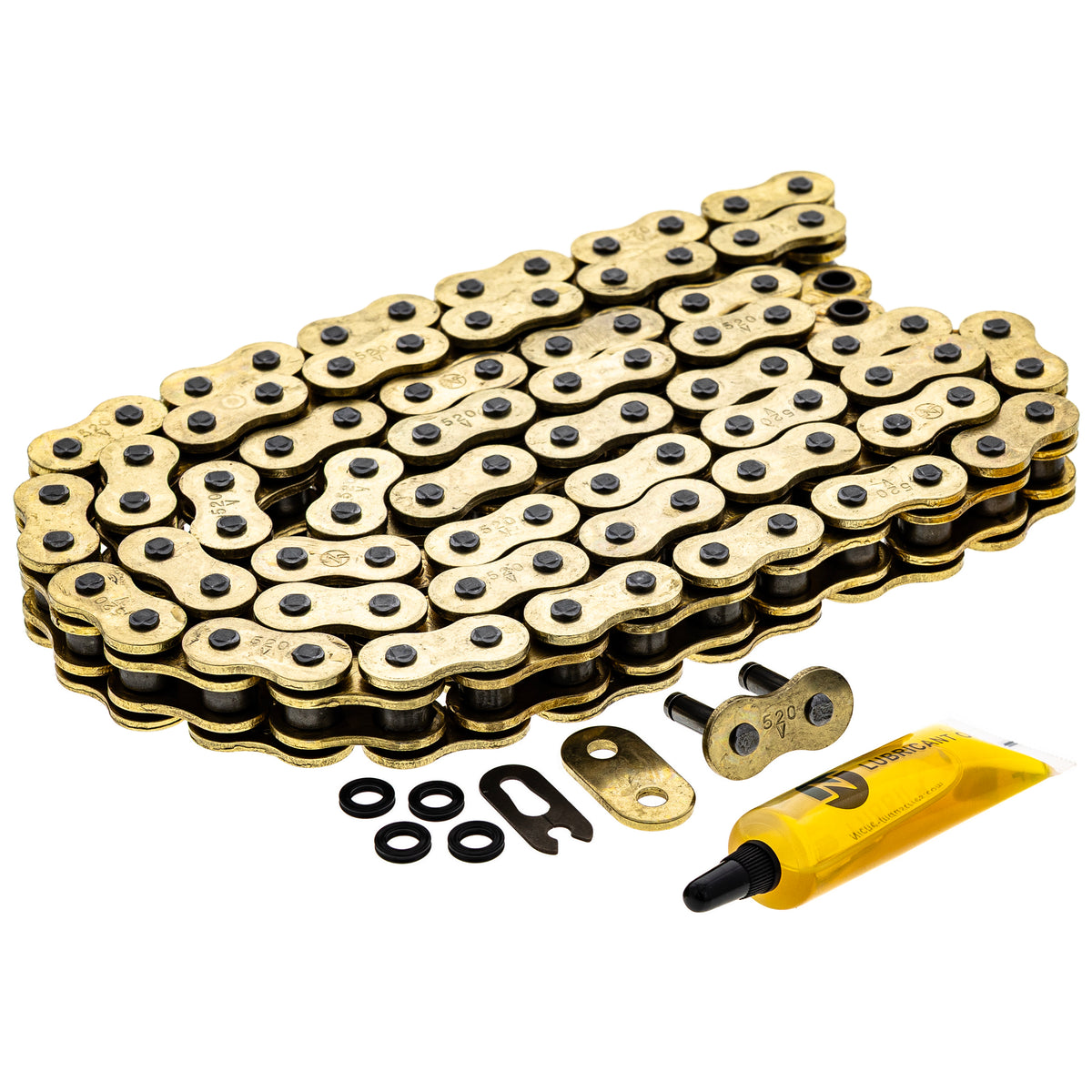 Gold X-Ring Chain 92 w/ Master Link for zOTHER Yamaha Victory Polaris TY350 Raptor NICHE 519-CDC2418H