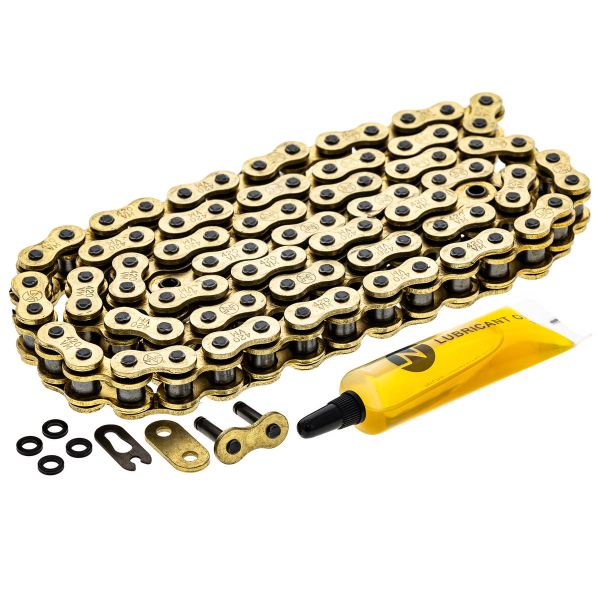 Gold X-Ring Chain 86 w/ Master Link for zOTHER Yamaha Kawasaki Honda XR70R TTR90E TTR90 NICHE 519-CDC2523H