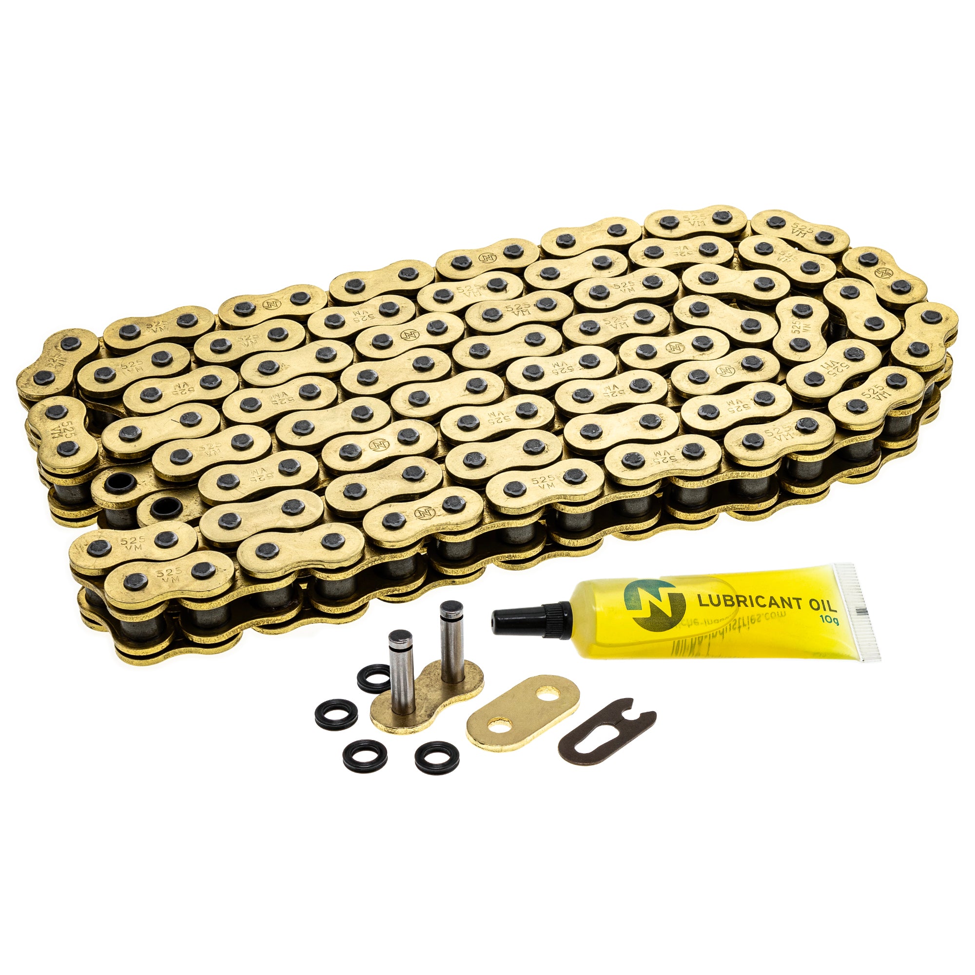 Gold X-Ring Chain 114 w/ Master Link for zOTHER Yamaha Suzuki Kawasaki Ducati YZF SV650SF NICHE 519-CDC2527H