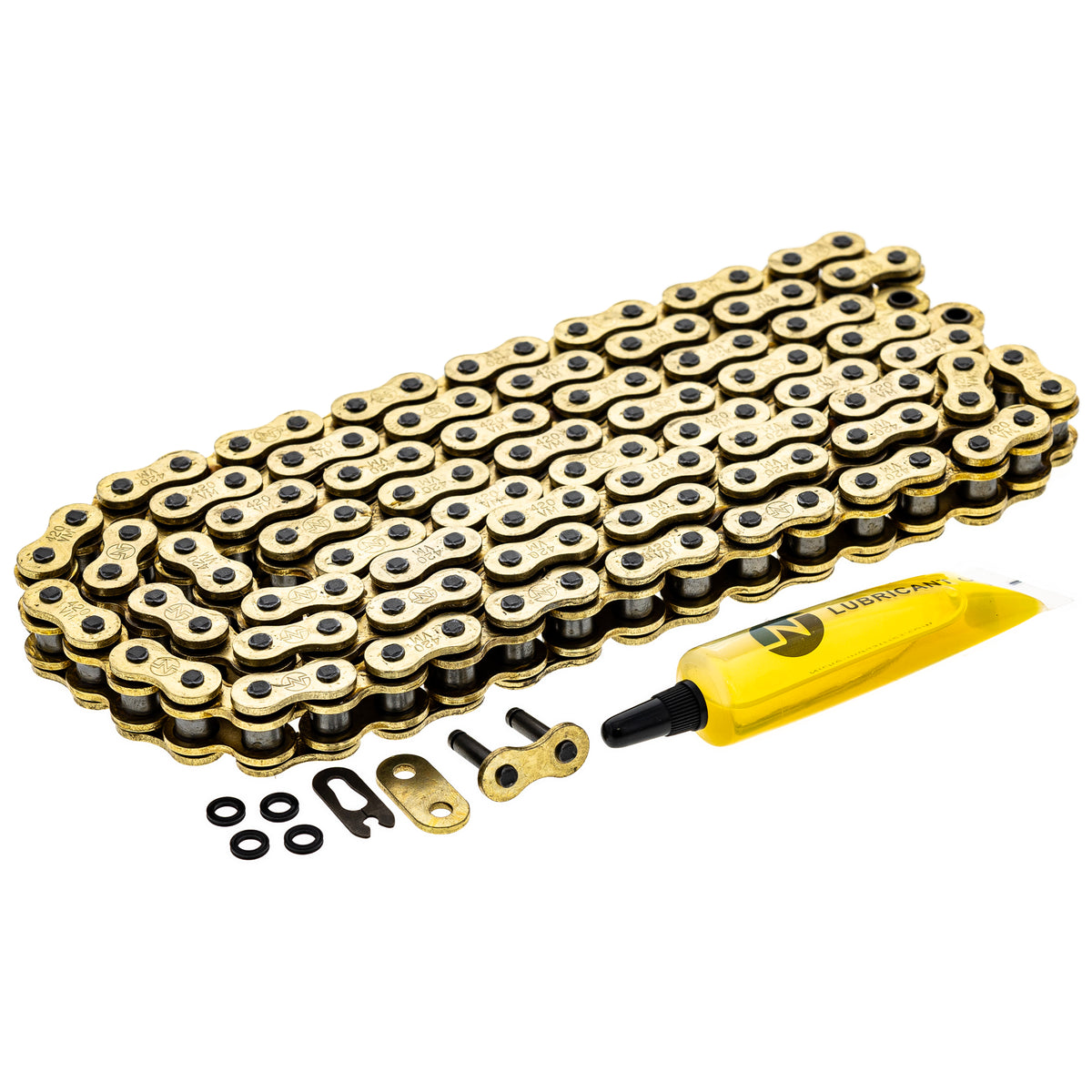 Gold X-Ring Chain 120 w/ Master Link for zOTHER Kawasaki Honda TS75 TS50 TM75 RM80 NICHE 519-CDC2531H