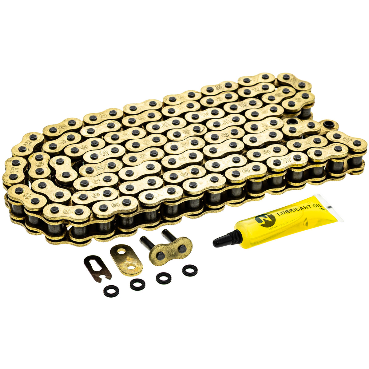 Gold X-Ring Chain 114 w/ Master Link for zOTHER Yamaha Triumph Suzuki Kawasaki YZF XN85 NICHE 519-CDC2545H