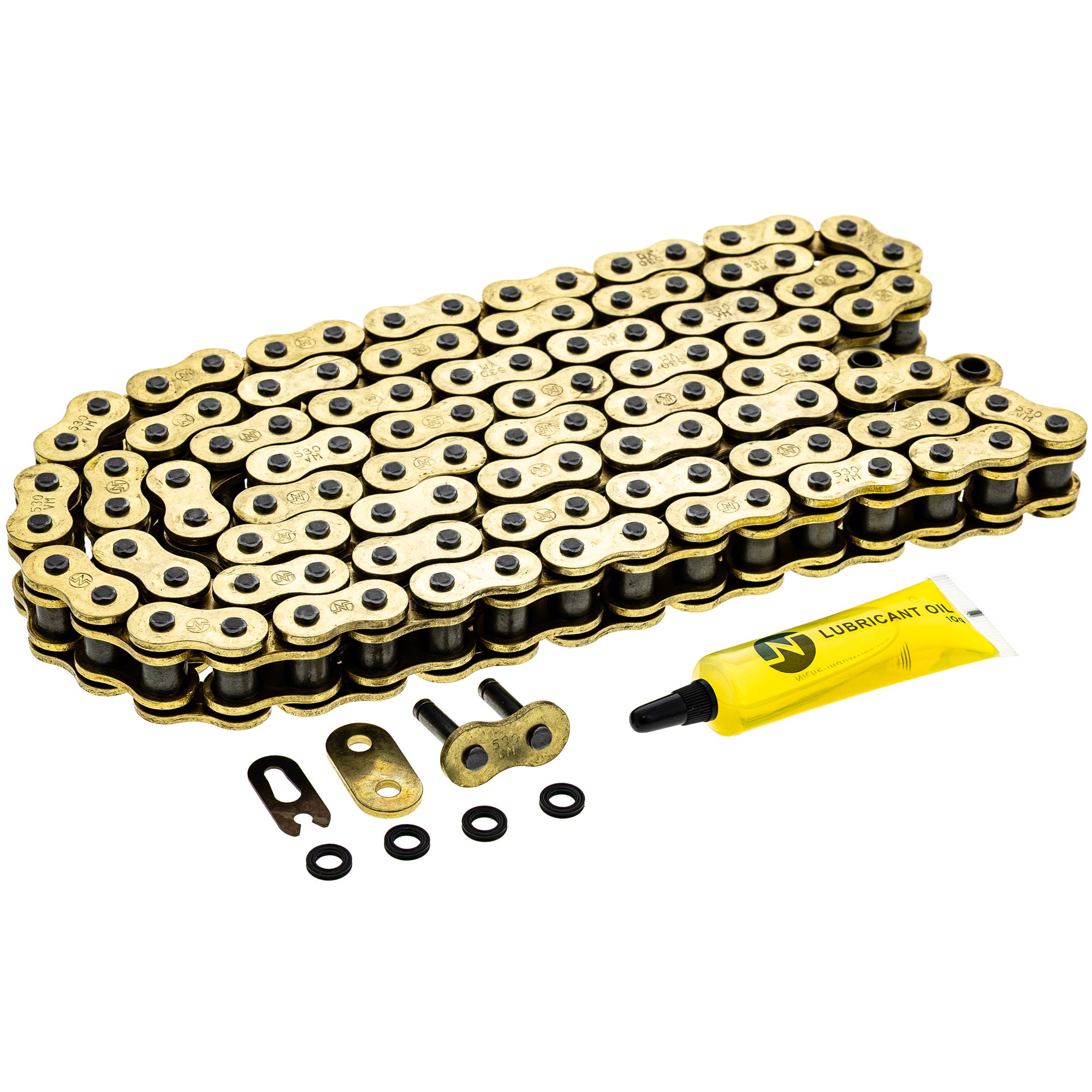Gold X-Ring Chain 114 w/ Master Link for zOTHER Yamaha Triumph Suzuki Kawasaki YZF XN85 NICHE 519-CDC2545H