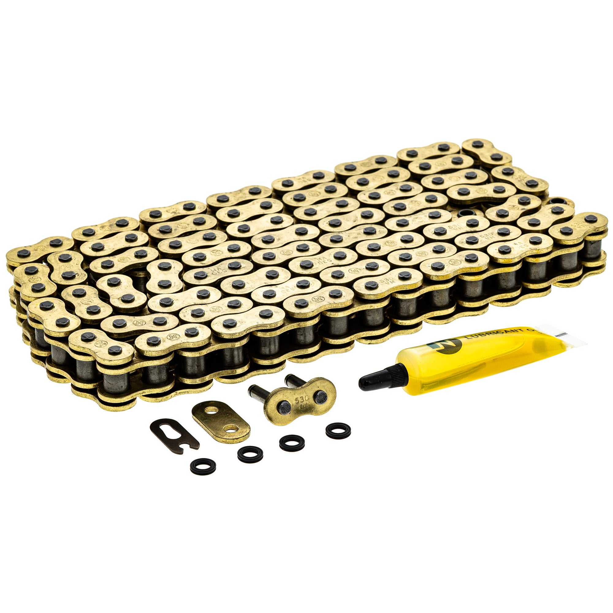 Gold X-Ring Chain 116 w/ Master Link for zOTHER Yamaha Triumph Suzuki Kawasaki Ducati NICHE 519-CDC2541H