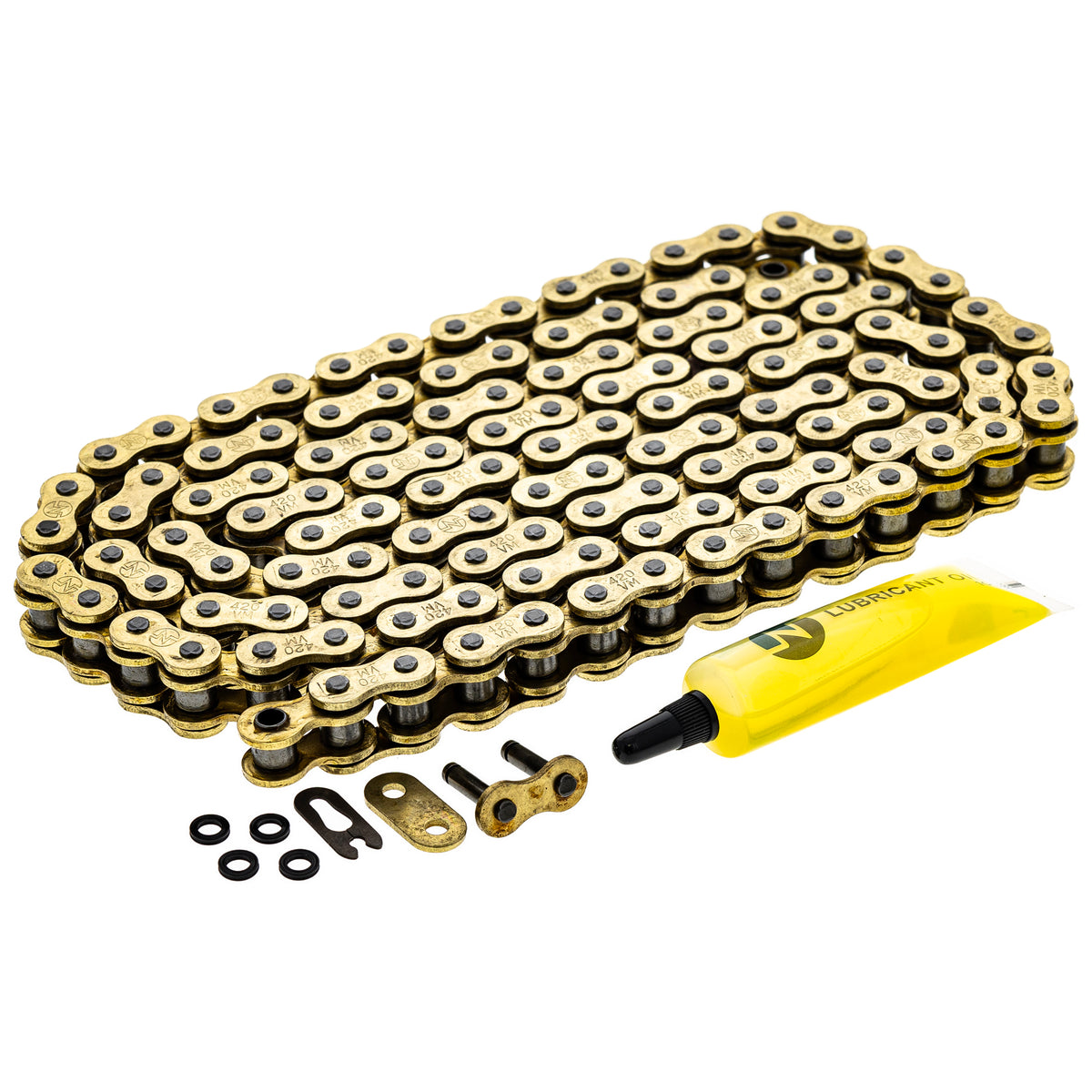 Gold X-Ring Chain 130 w/ Master Link for zOTHER Honda Senda KX85 Expert CRF150R 5452 NICHE 519-CDC2563H