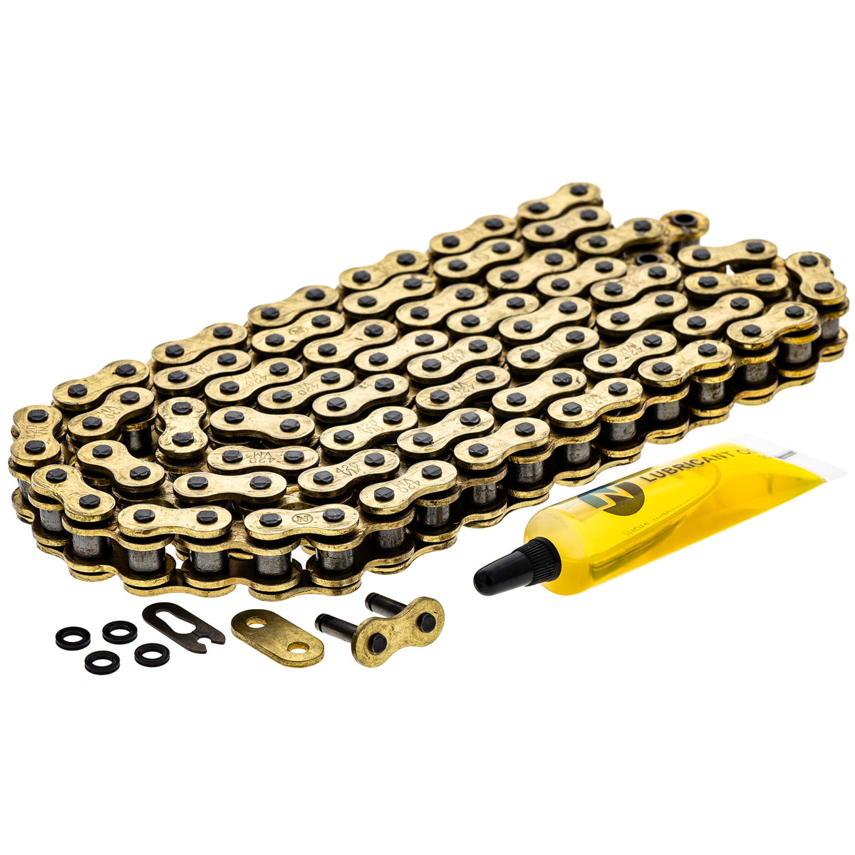 Gold X-Ring Chain 104 w/ Master Link for zOTHER Yamaha Kawasaki YZ80 YL2 XR80 XR75 NICHE 519-CDC2567H